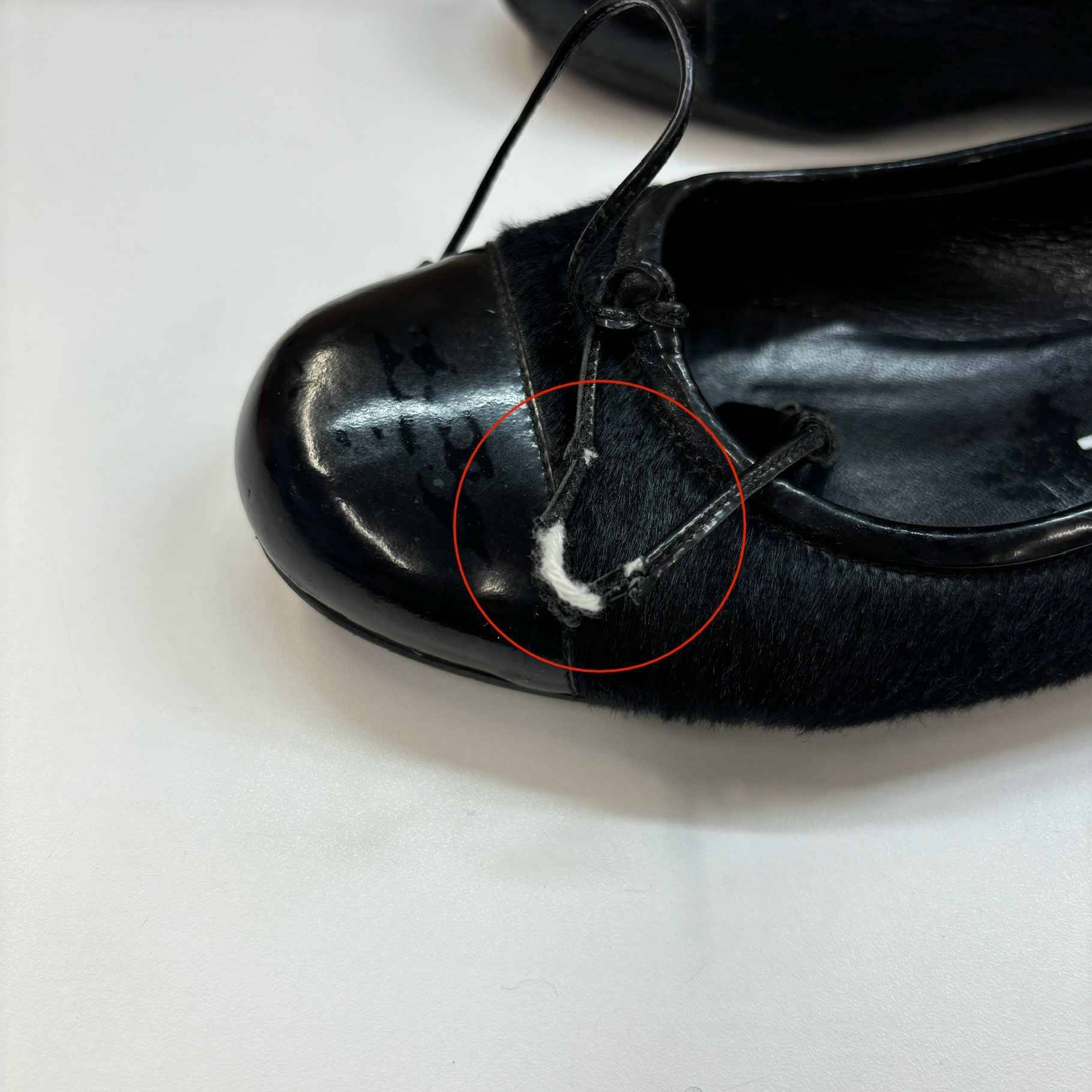 Women's Pony Hair Cc Logo Mules Black Size EU 34 / UK 1