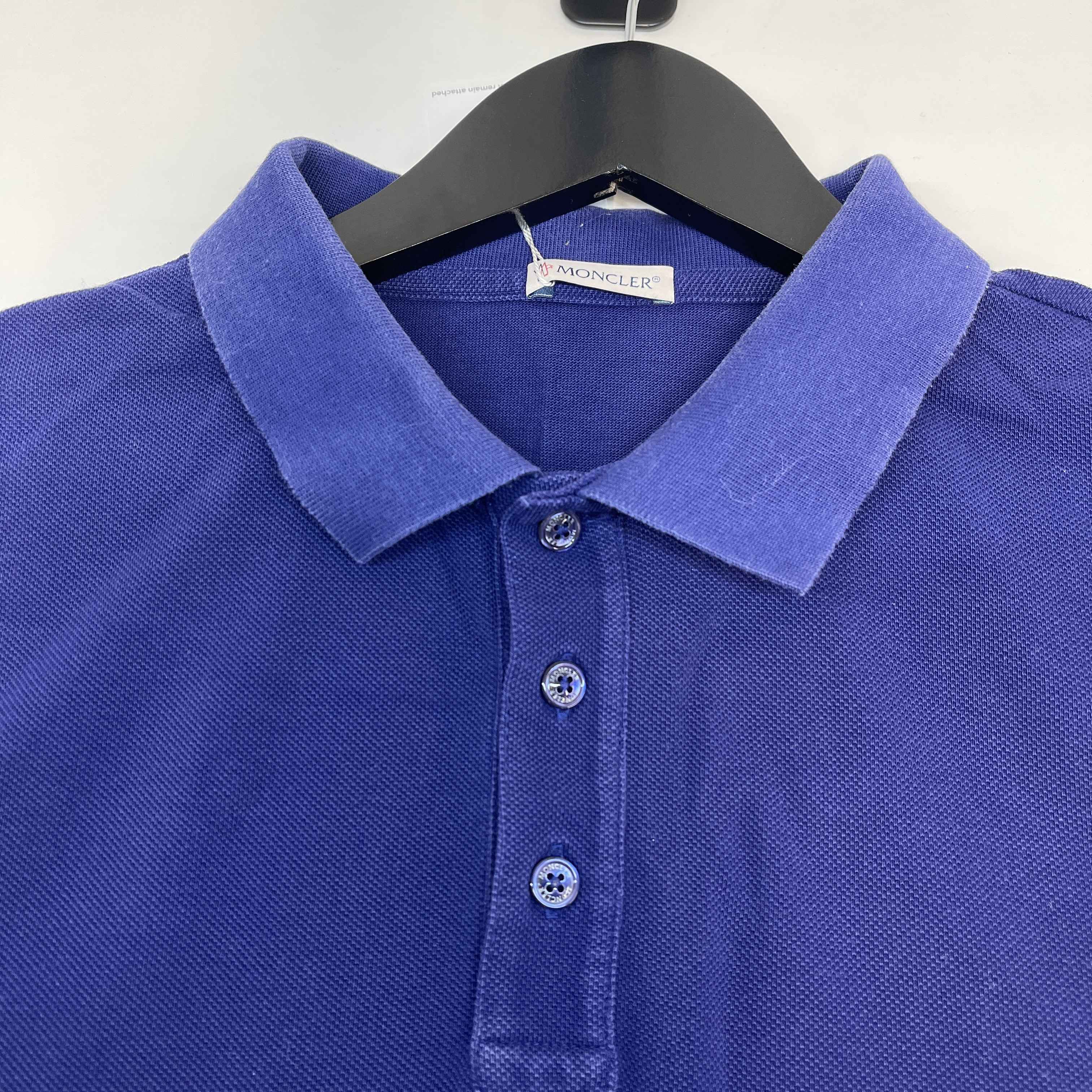 Men's Manica Corta Polo Shirt Purple Size L
