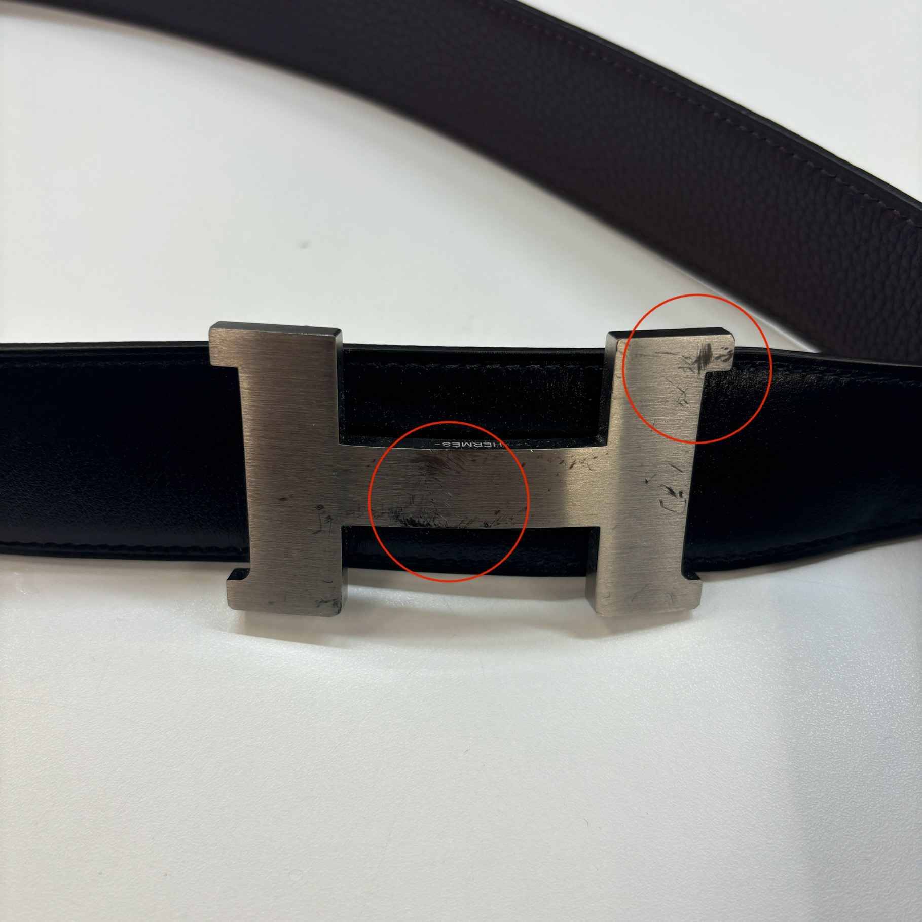 Men's H Logo Reversible Belt Black Size Waist 30"