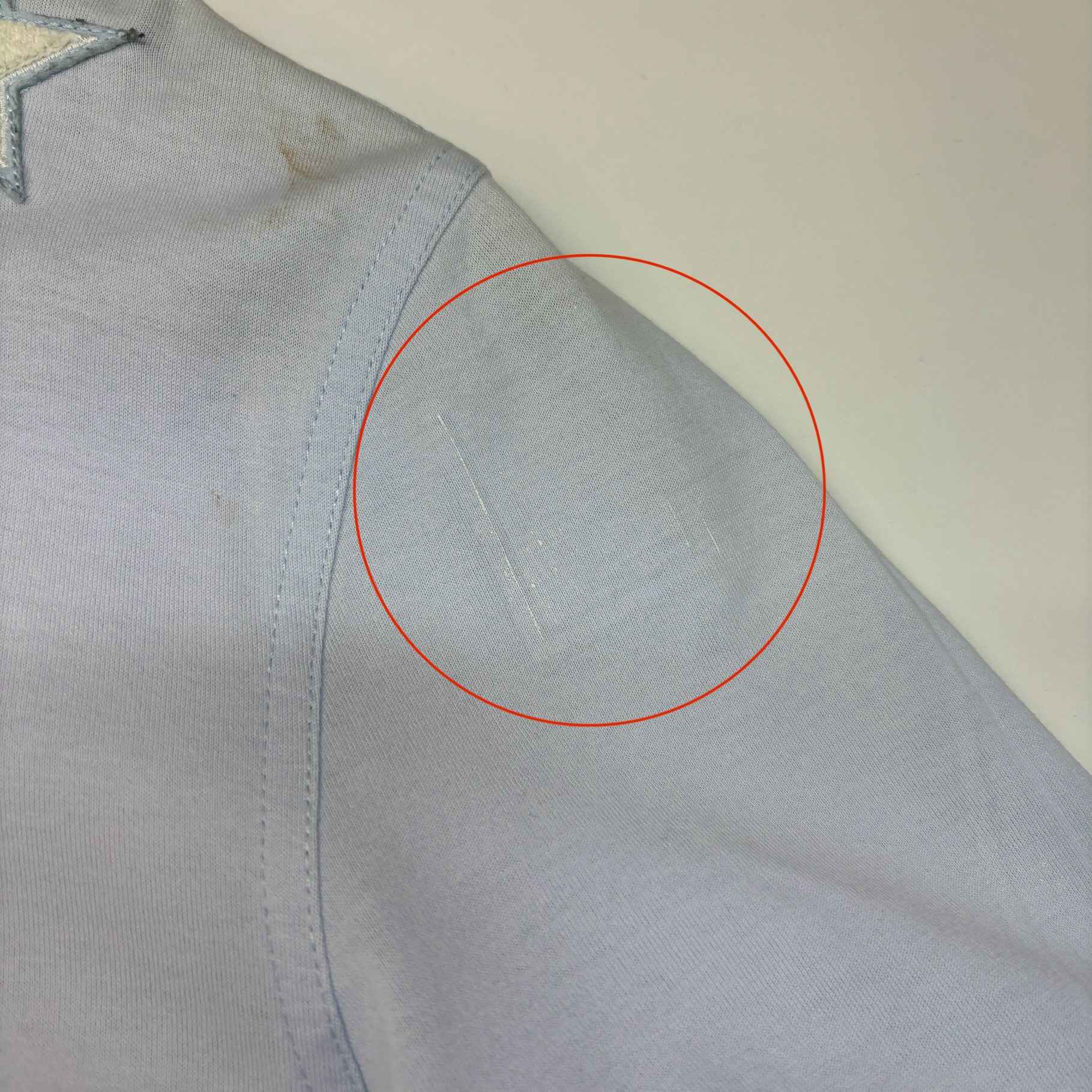 Men's Star Patch T-Shirt Blue Size S