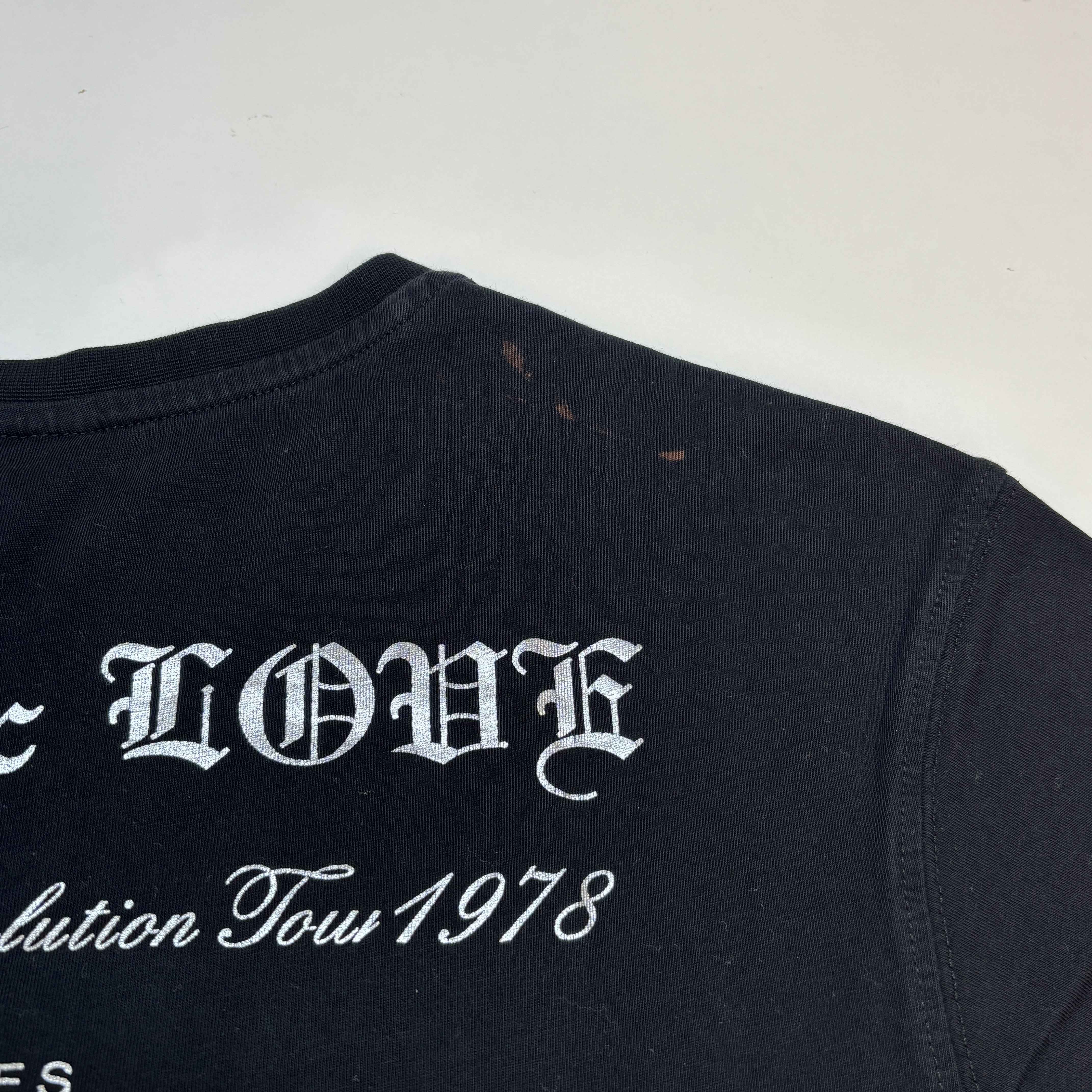 Men's Skull Print T-Shirt Black Size XL