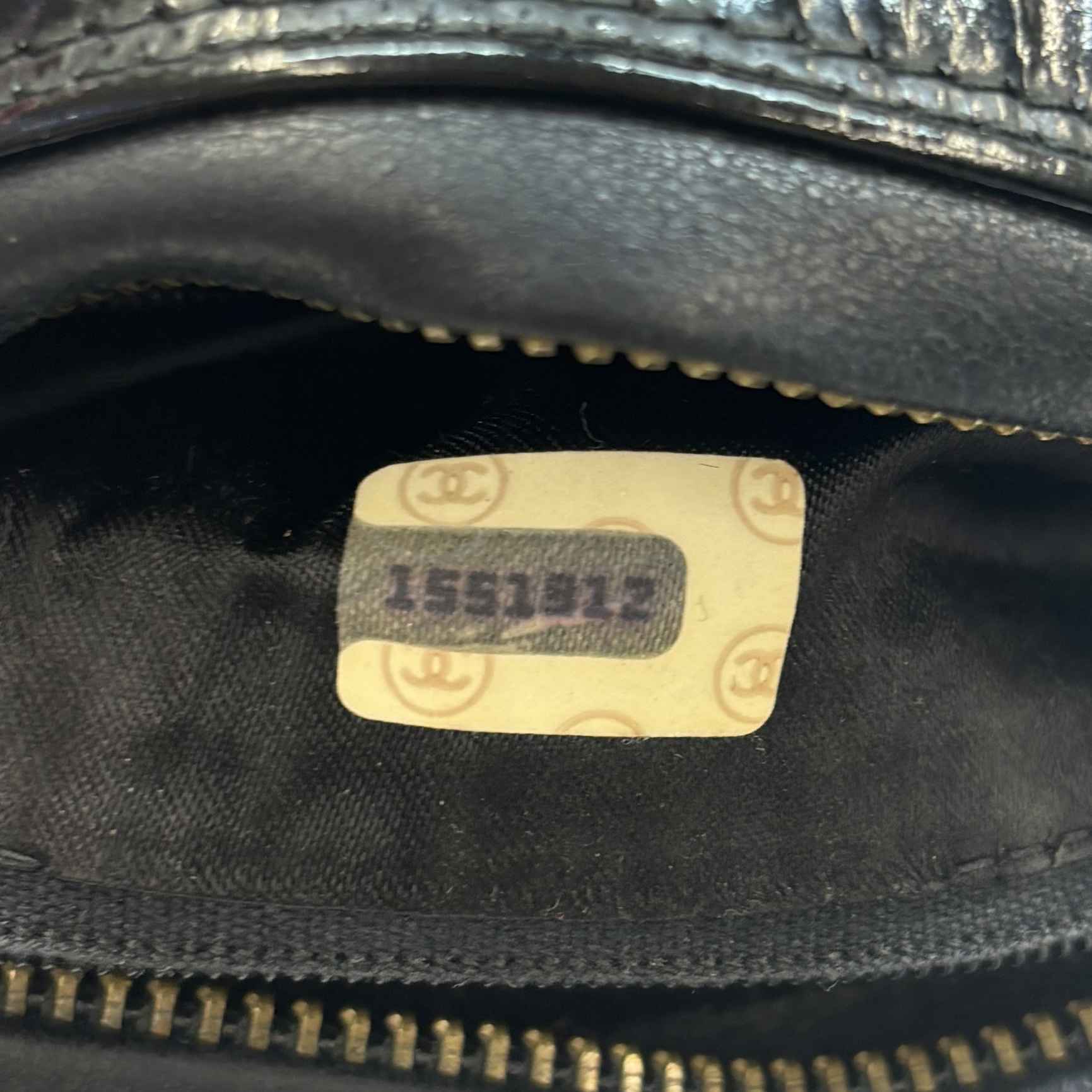 Women's Patent Small Camera Bag Black