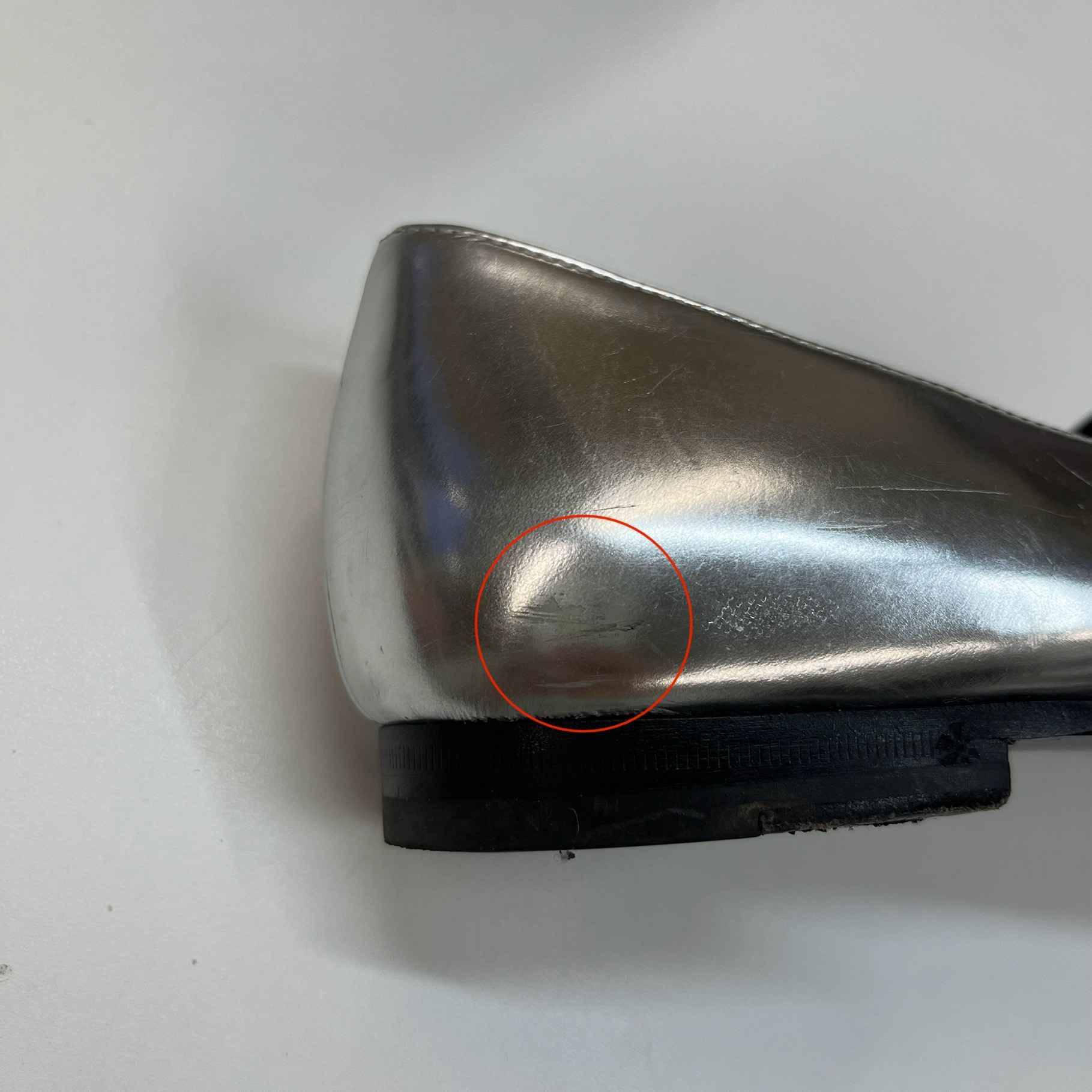 Women's Metalic Horsebit Loafers Silver Size EU 36 / UK 3