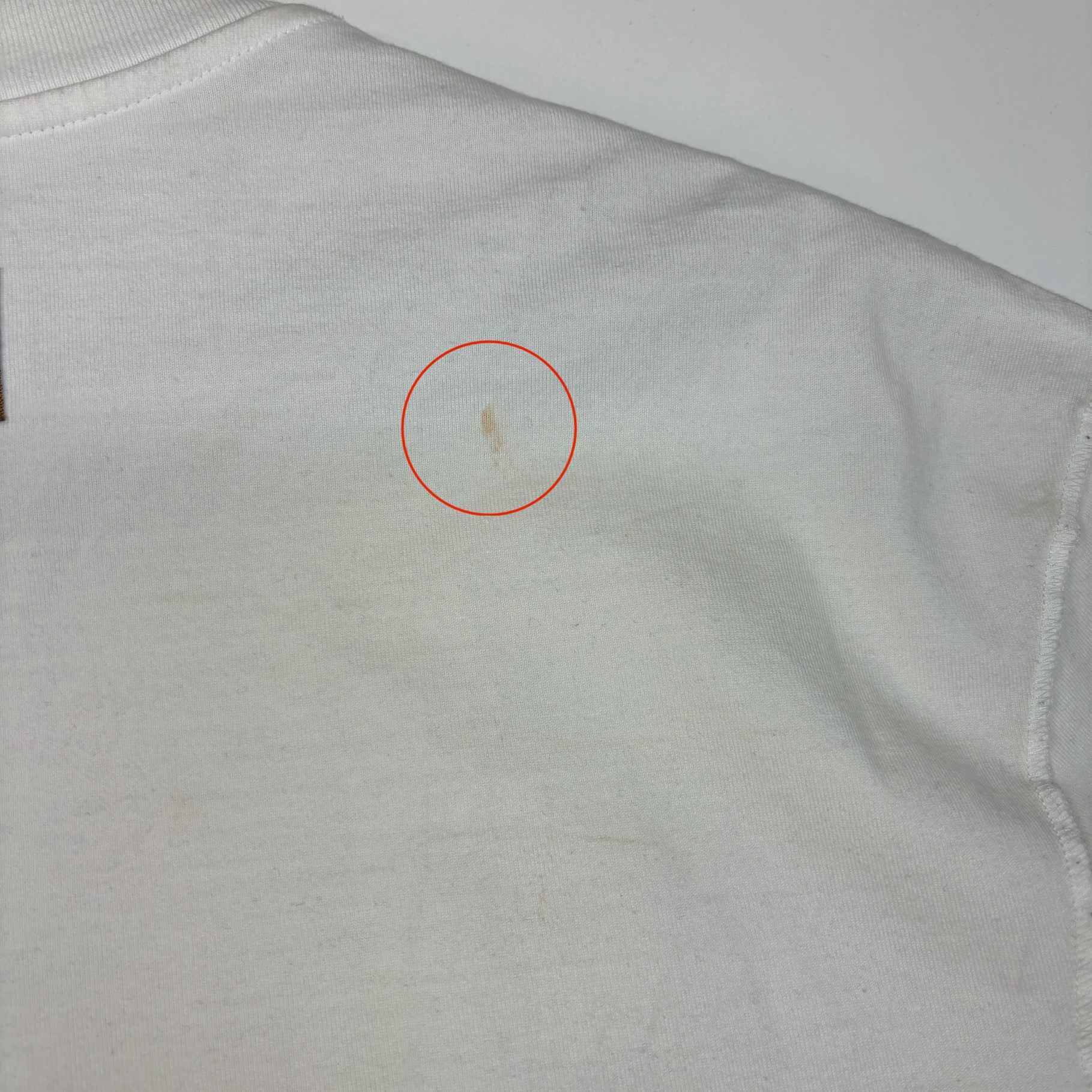 Men's Embroidered Logo T-Shirt White Size S