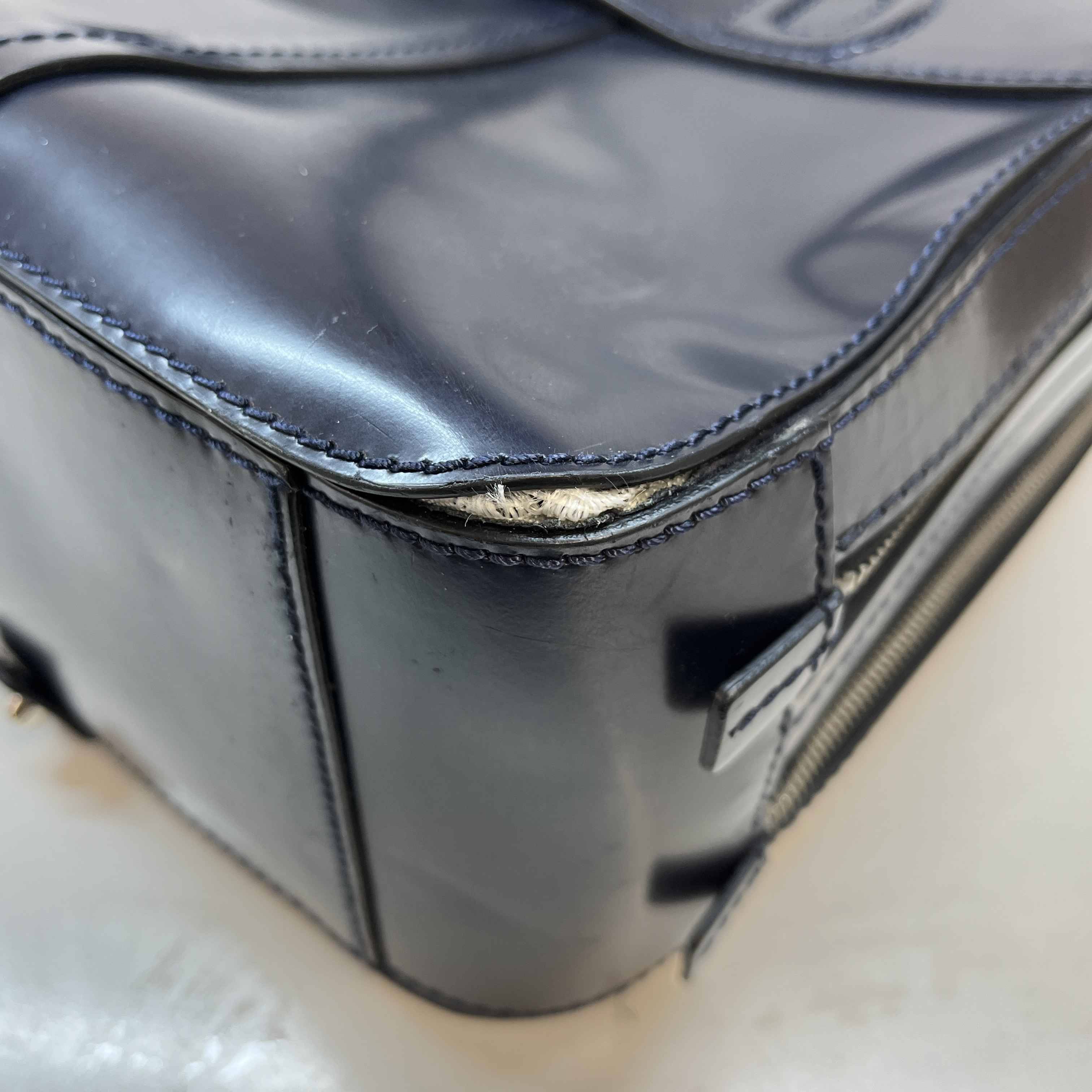 Men's Large Logo Brief Bag Navy