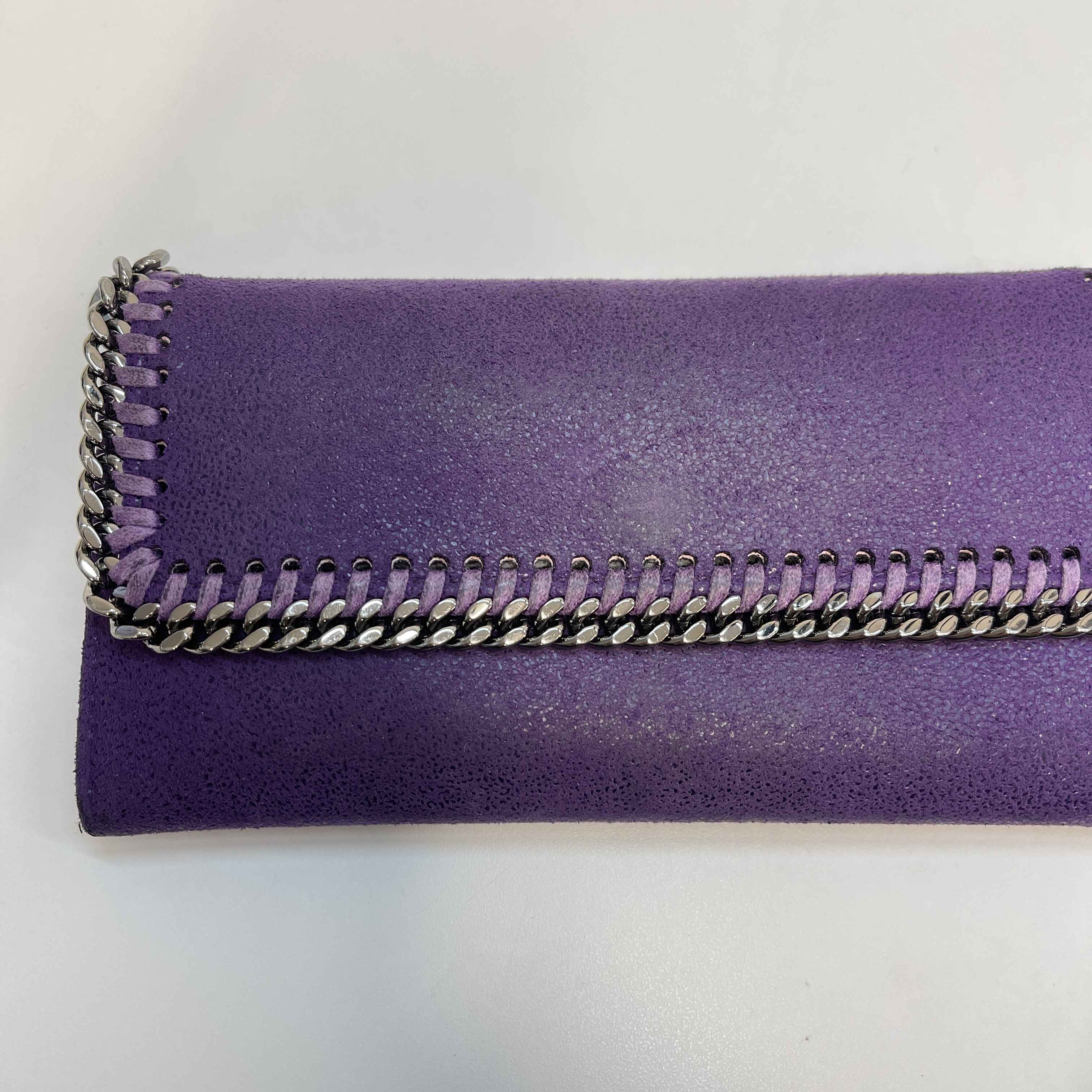 Women's Falabella Continental Flap Clutch Purple