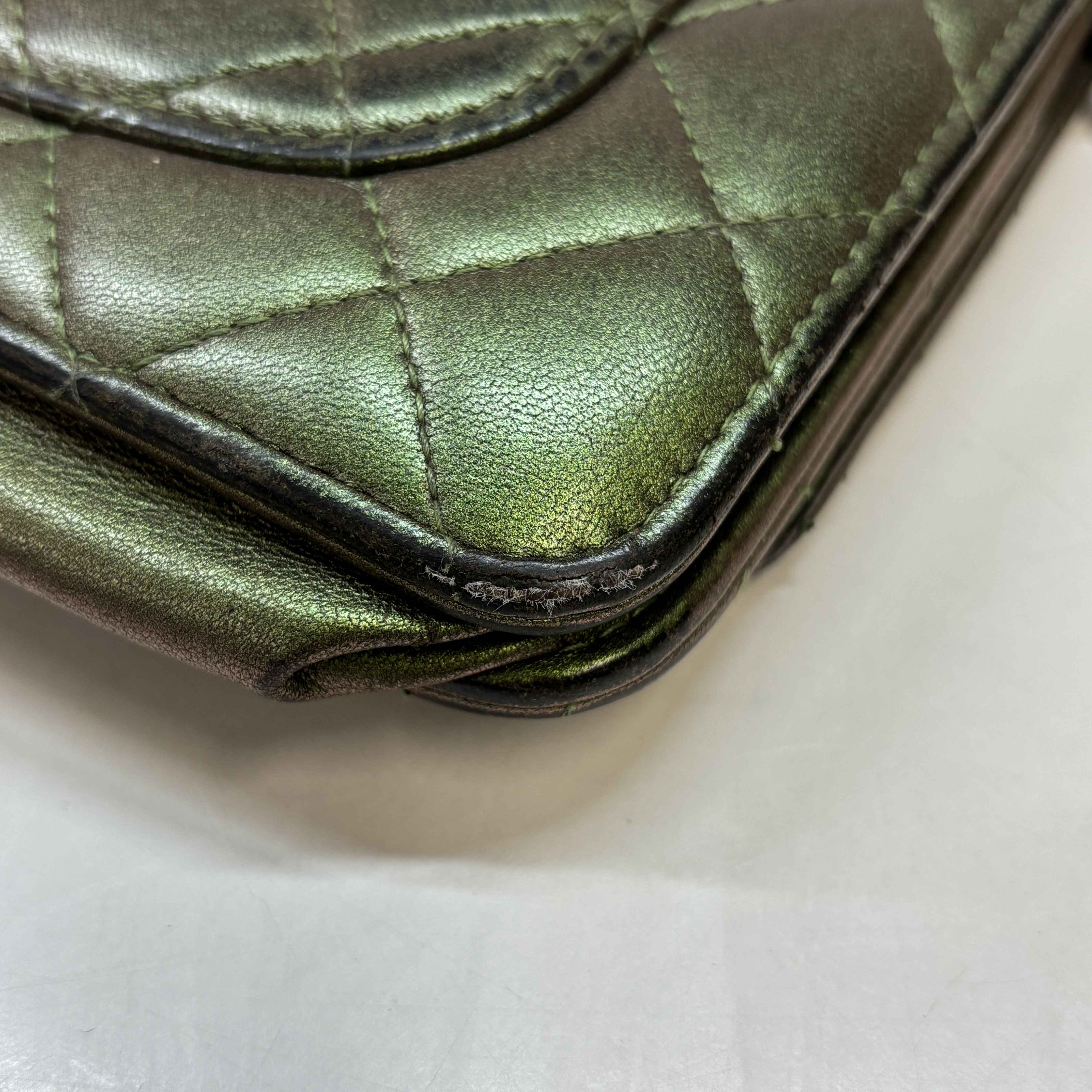 Women's Cc Quilted Wallet On Chain Bag Green