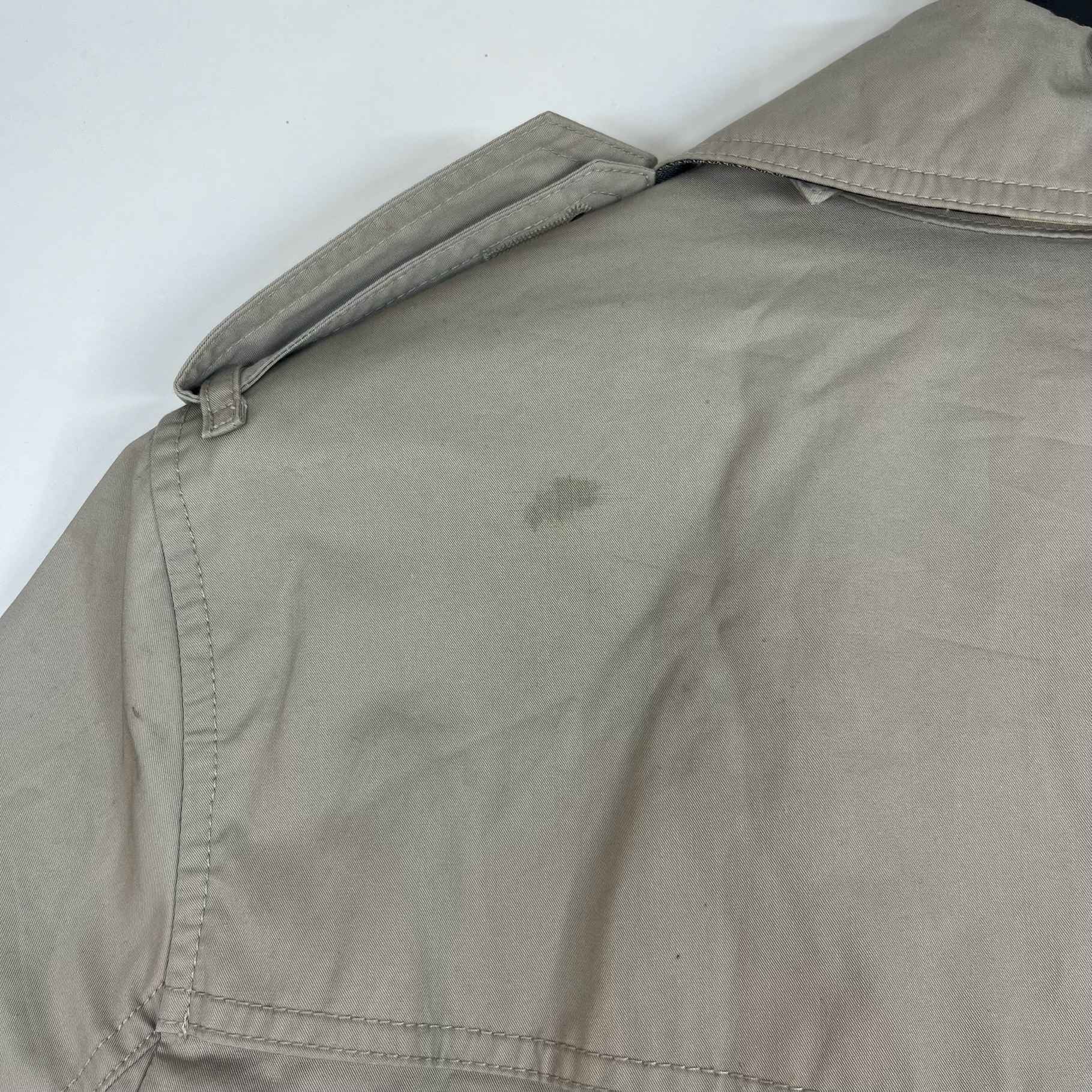 Men's Trench Jacket Beige Size M