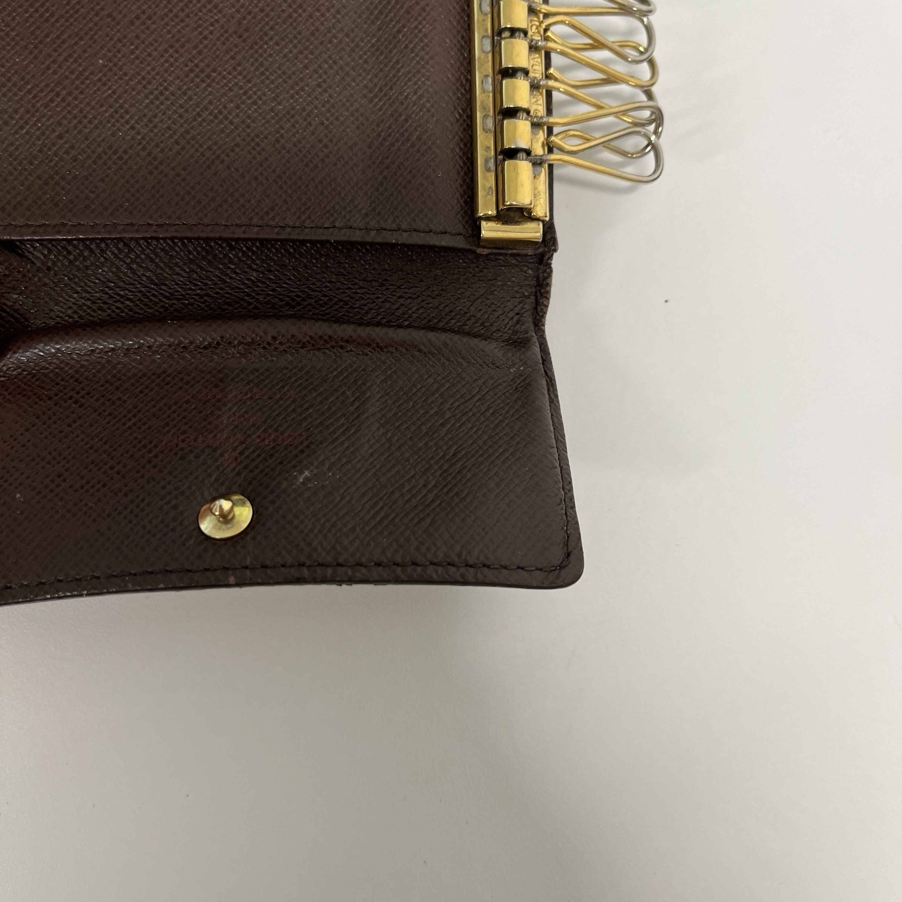 Men's Damier Ebene Key Holder Wallet Brown