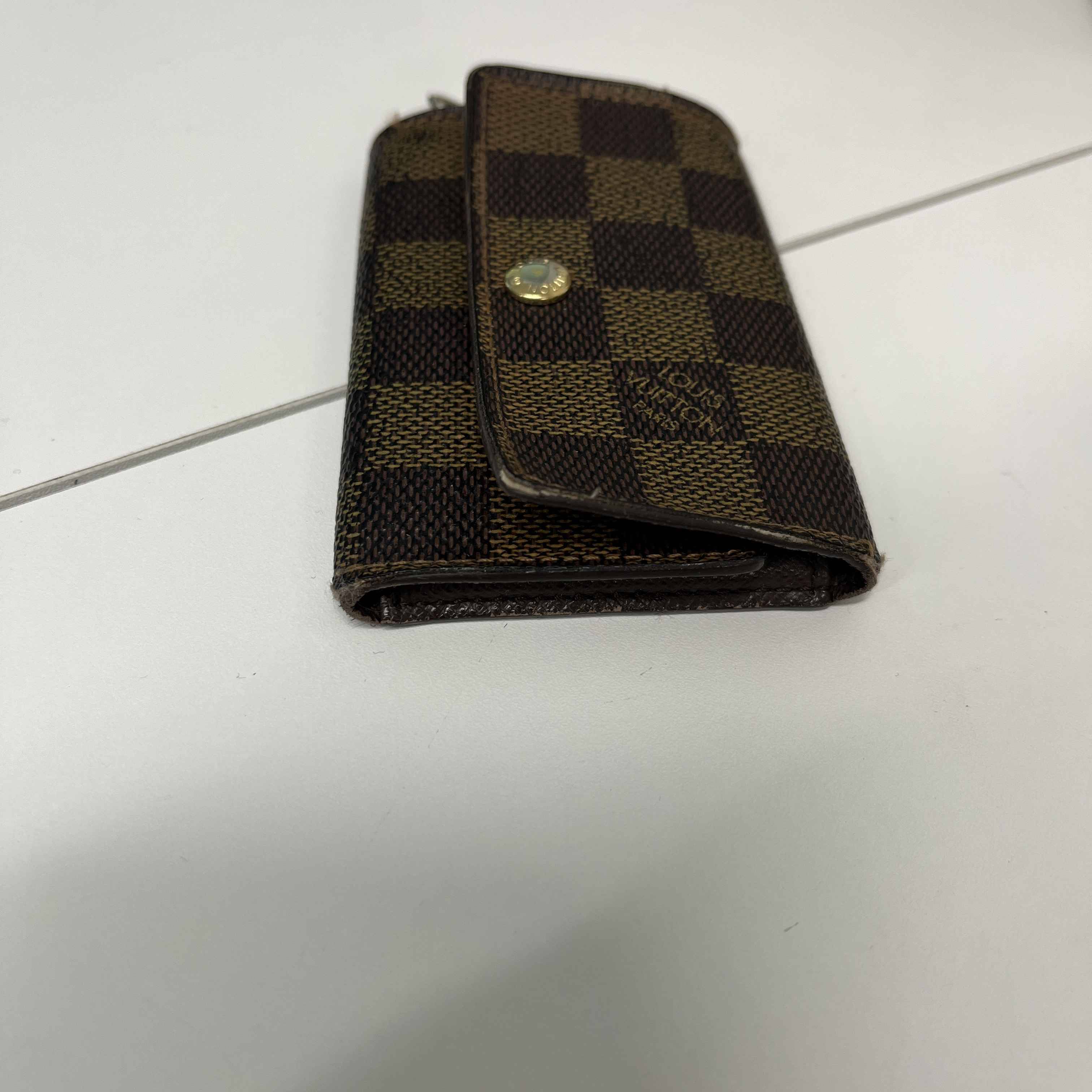 Men's Damier Ebene Key Holder Wallet Brown