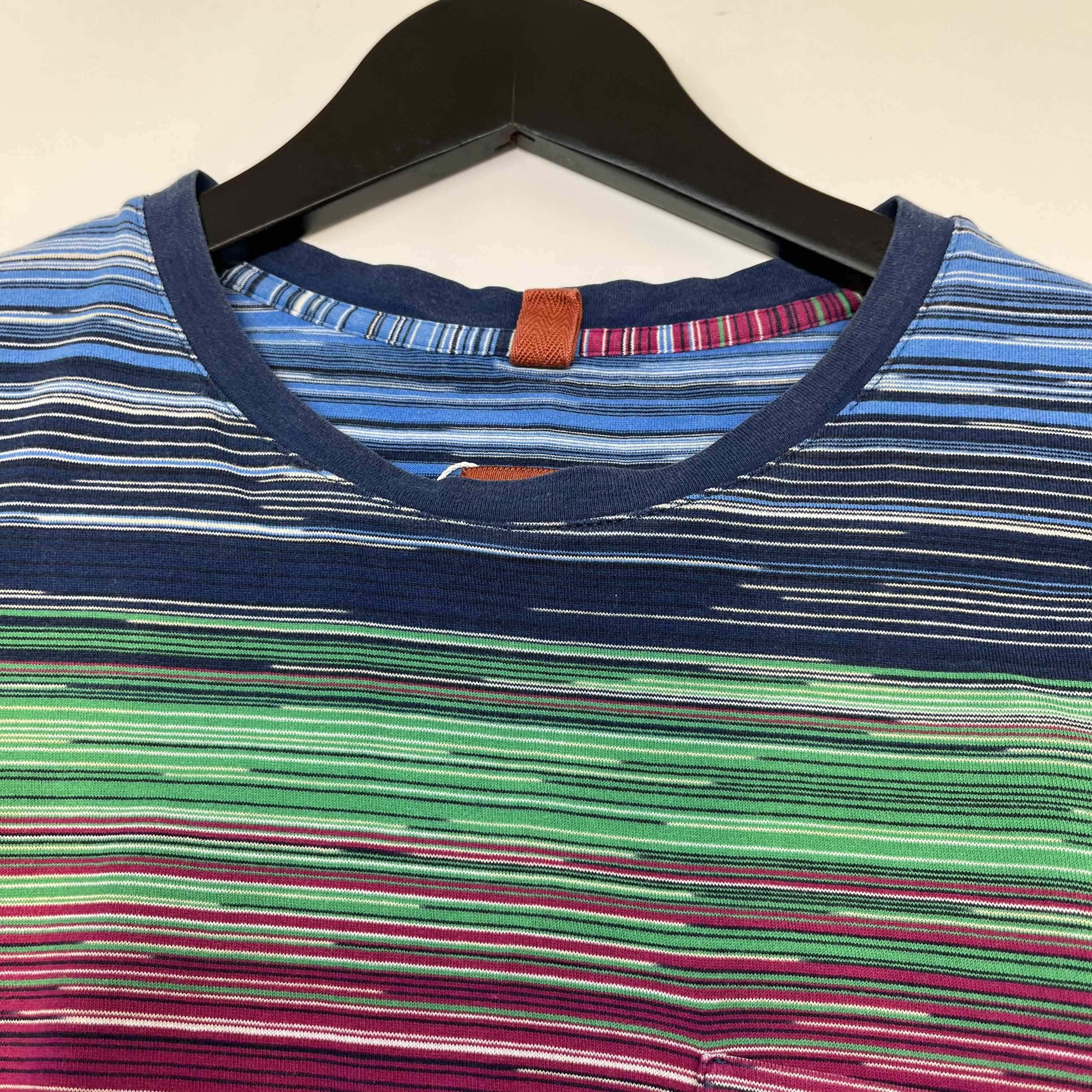 Men's Stripe T-Shirt Multi-Coloured Size XS