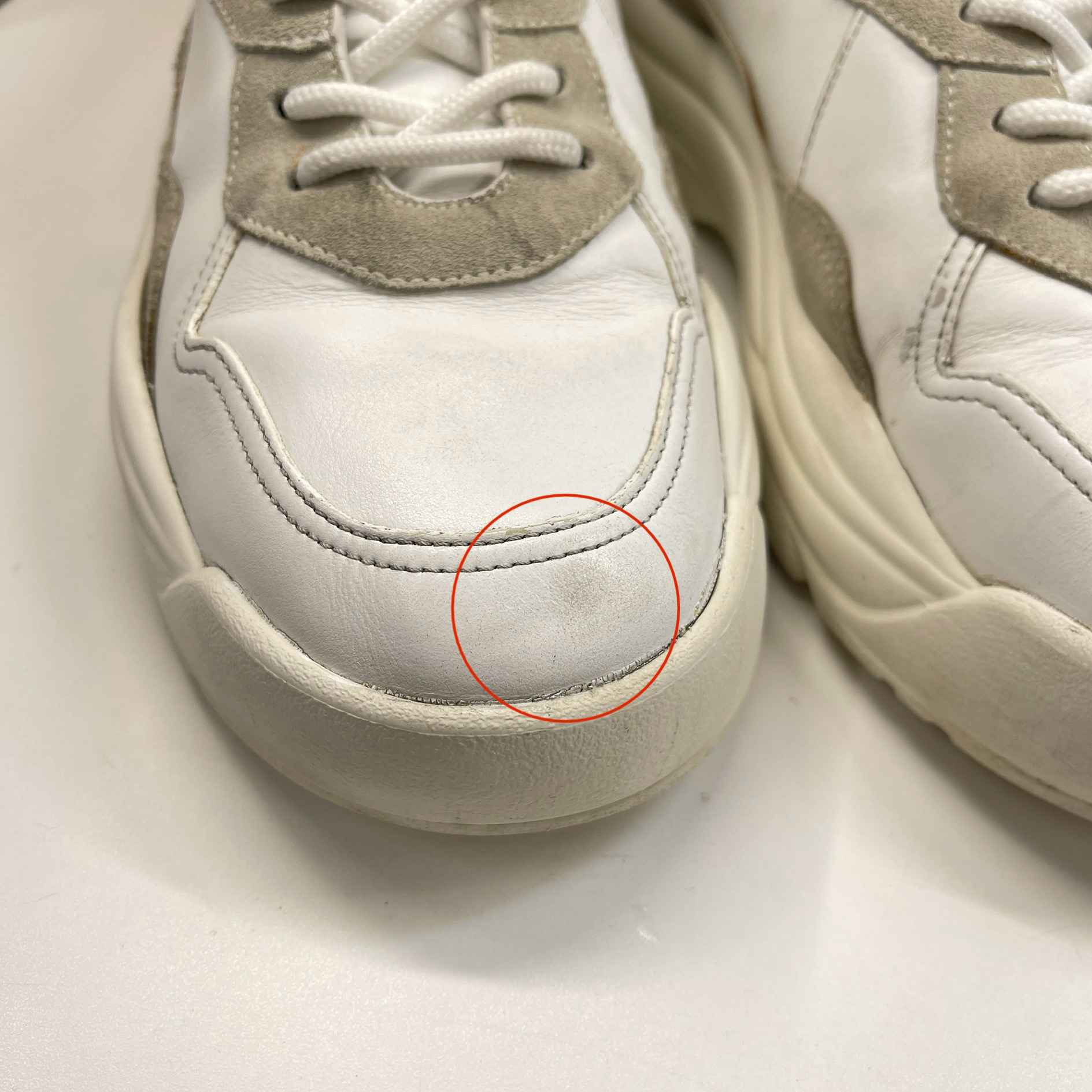 Men's Gumboy Cowhide Low Trainers White Size EU 45 / UK 11