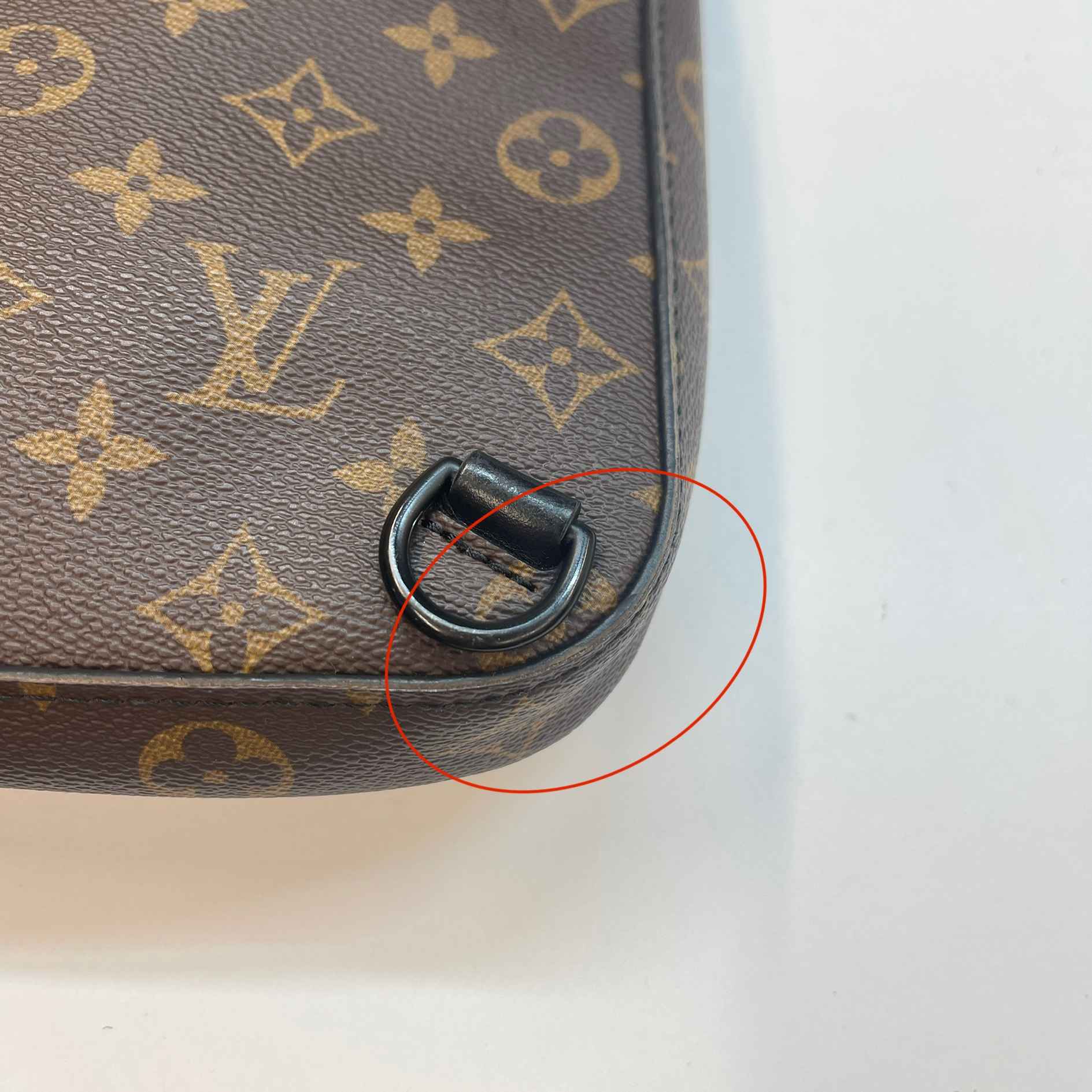 Men's Monogram Macassar Avenue Sling Bag Brown