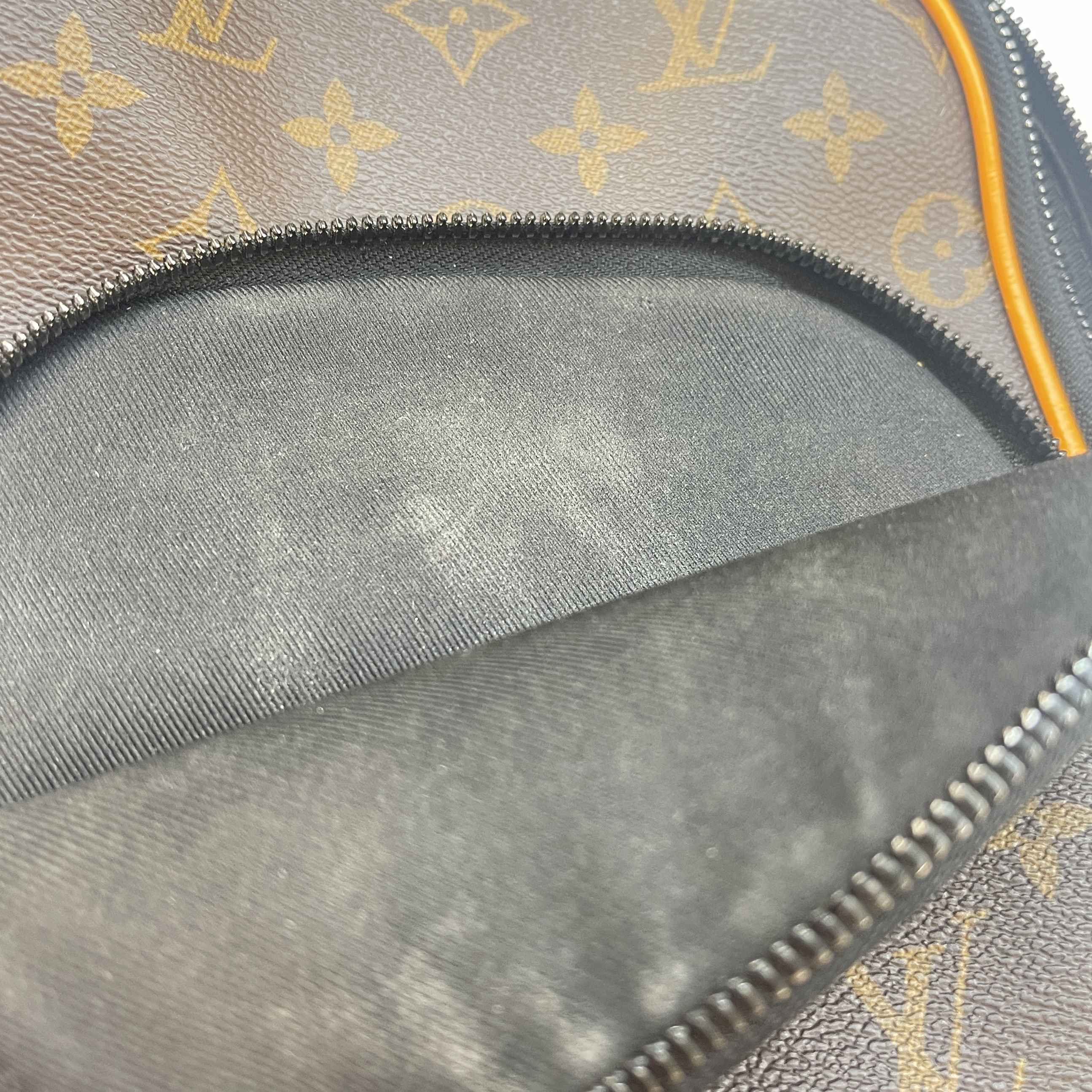 Men's Monogram Macassar Avenue Sling Bag Brown