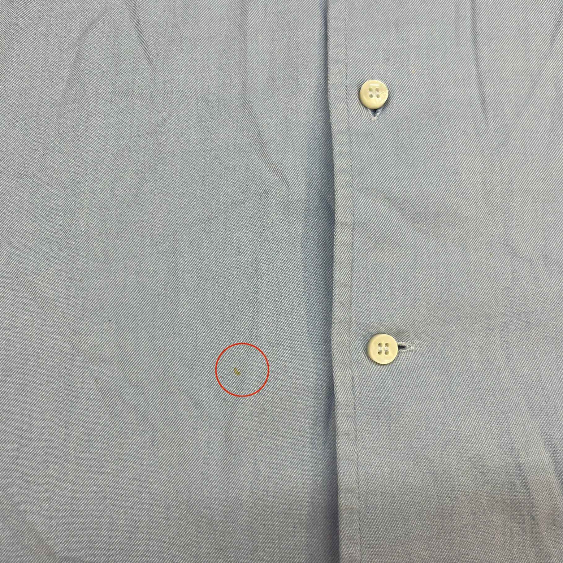 Men's Embroidered Logo Long Sleeve Shirt Blue Size XL