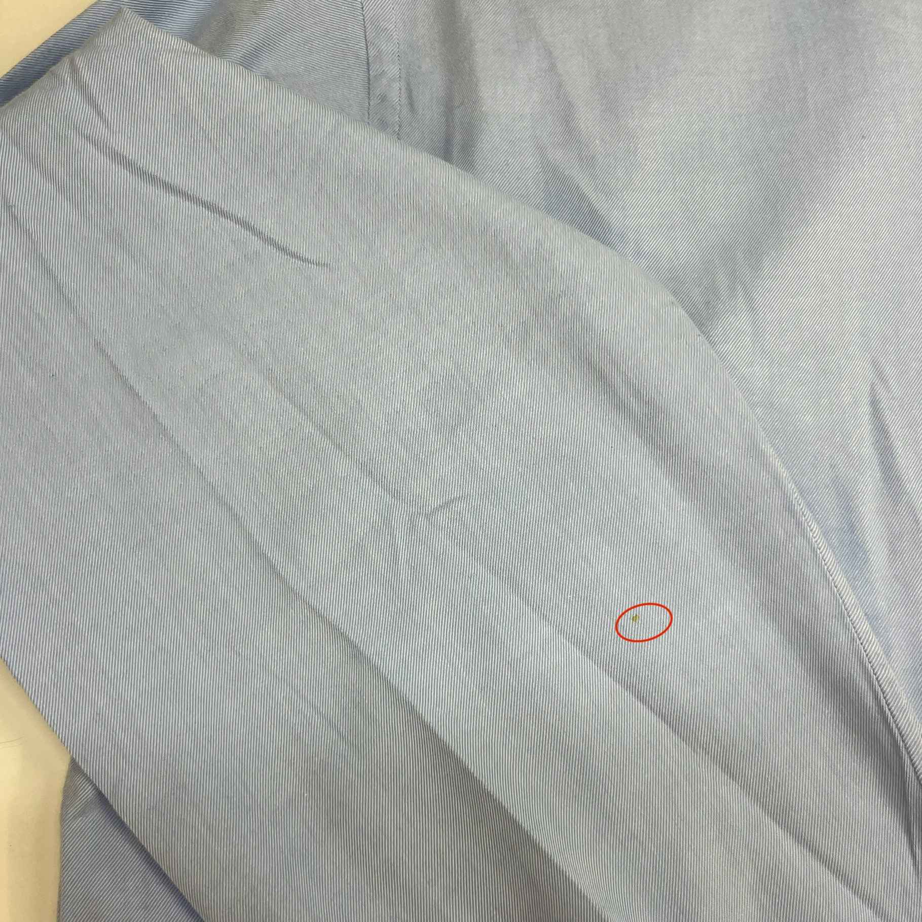 Men's Embroidered Logo Long Sleeve Shirt Blue Size XL