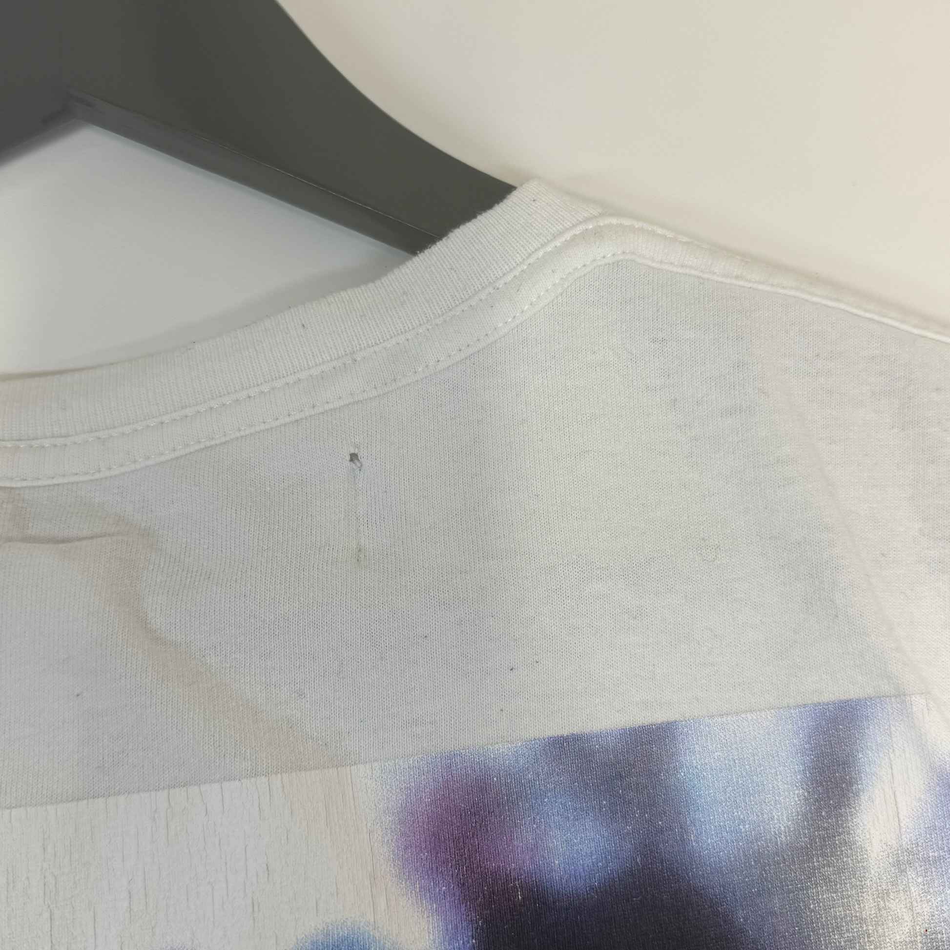 Men's Graphic Print T-Shirt White Size S