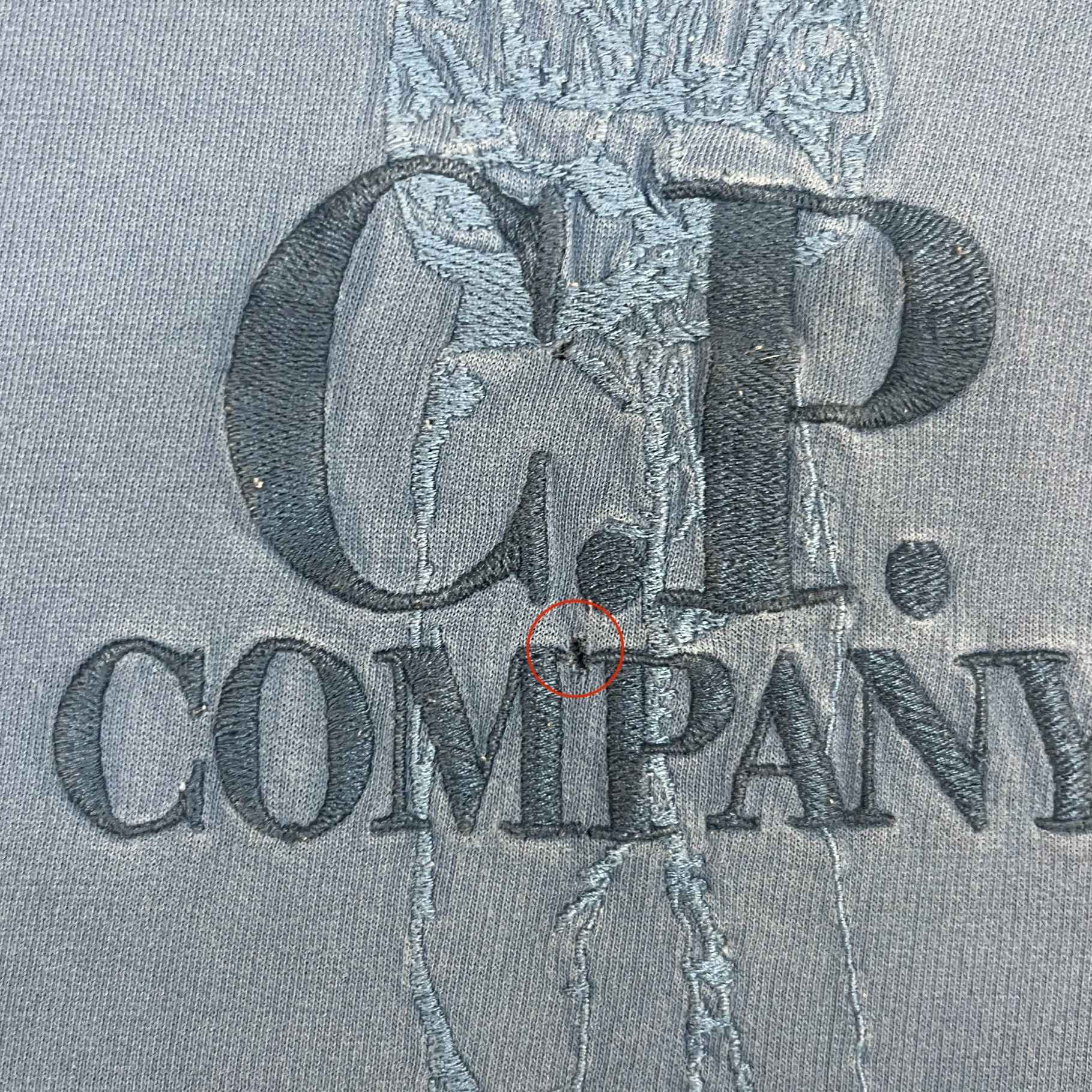 Men's Embroidered Logo Sweatshirt Blue Size S