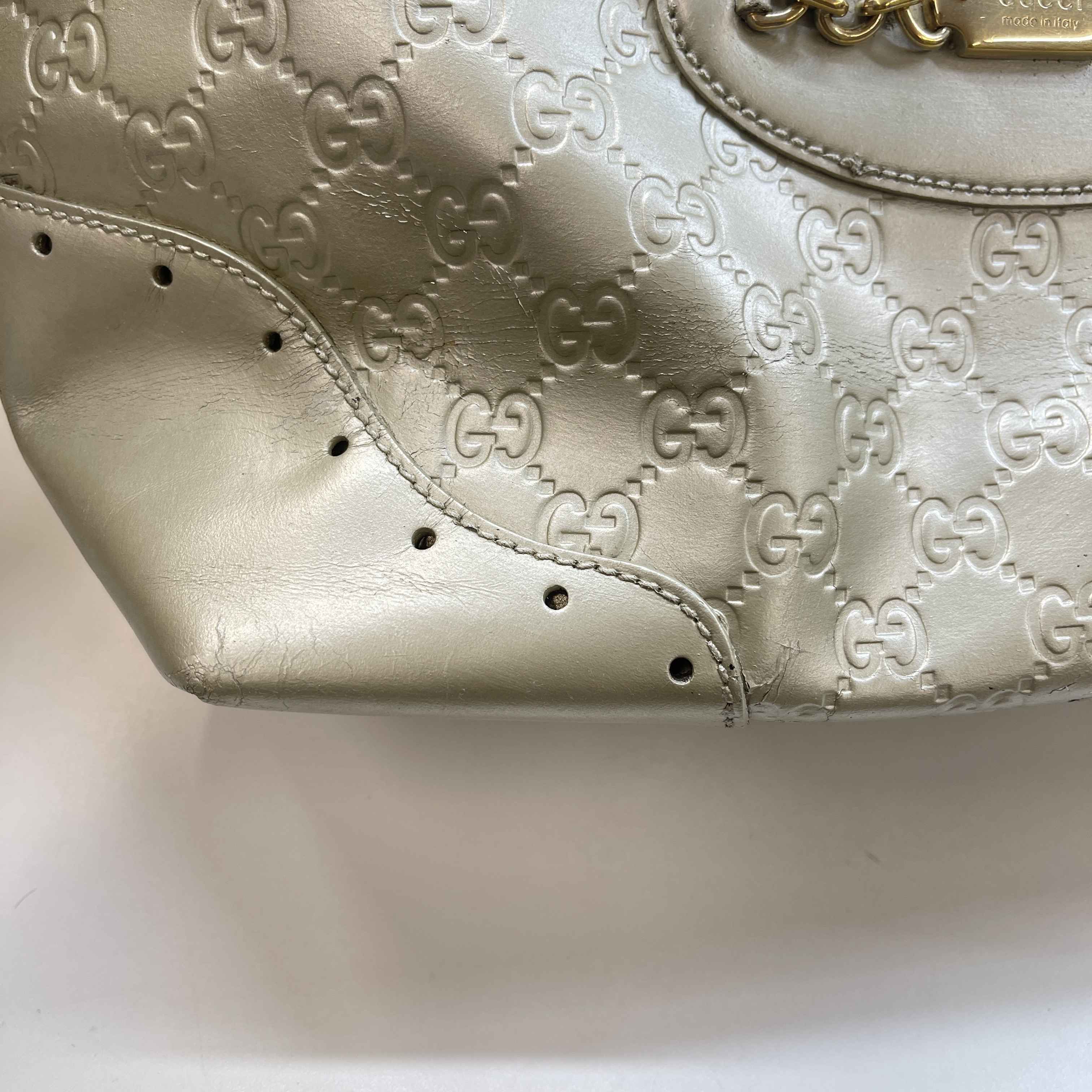 Women's Gg Plaque Logo Handbag Gold