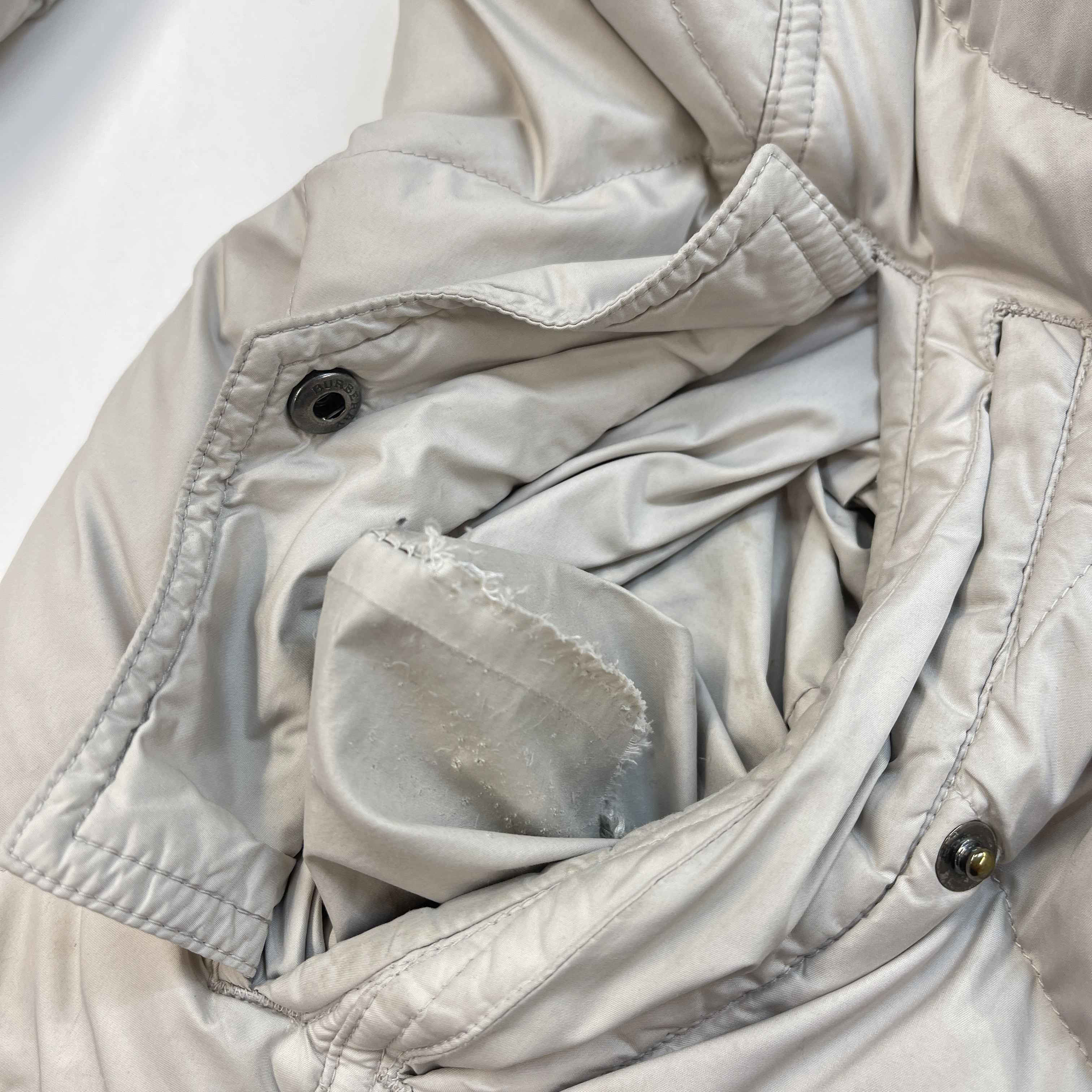 Women's Quilted Down Jacket Cream Size M