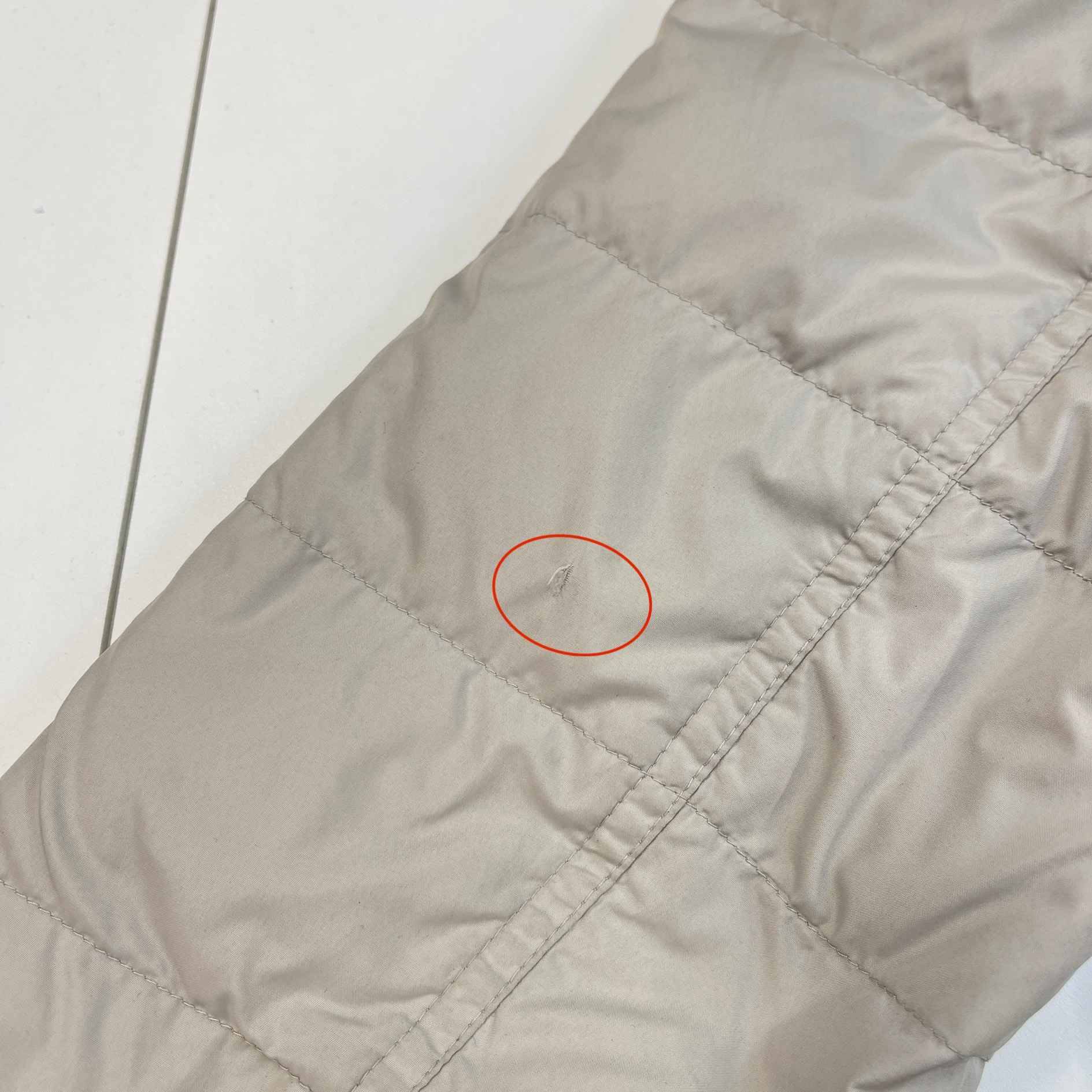 Women's Quilted Down Jacket Cream Size M