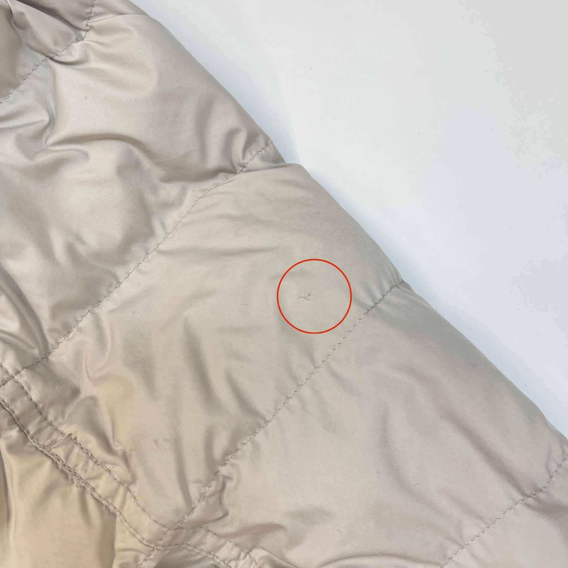 Women's Quilted Down Jacket Cream Size M