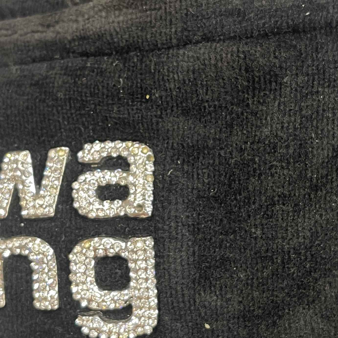 Women's Embellished Logo Slippers Black Size EU 40 / UK 7