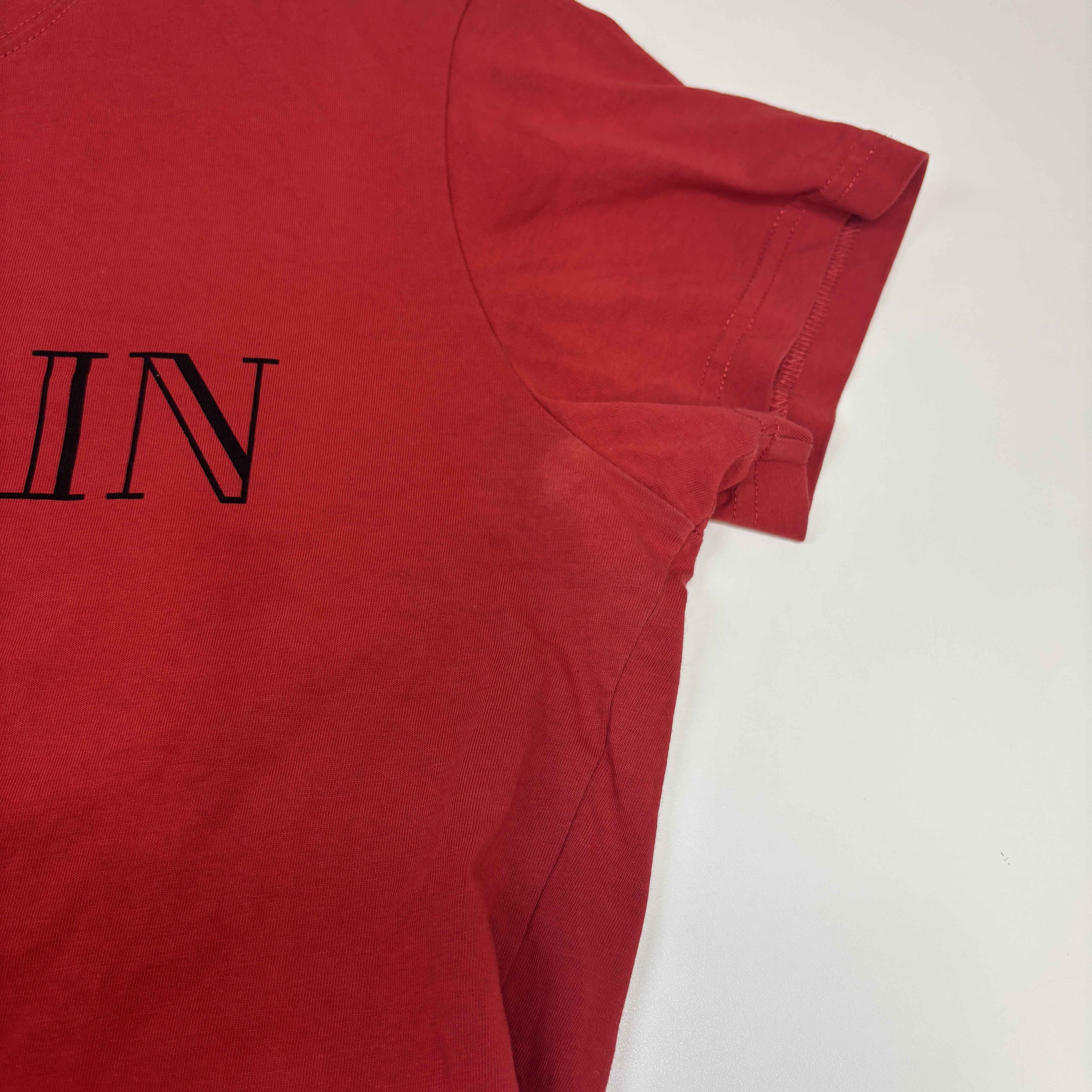 Men's Logo Print T-Shirt Red Size M