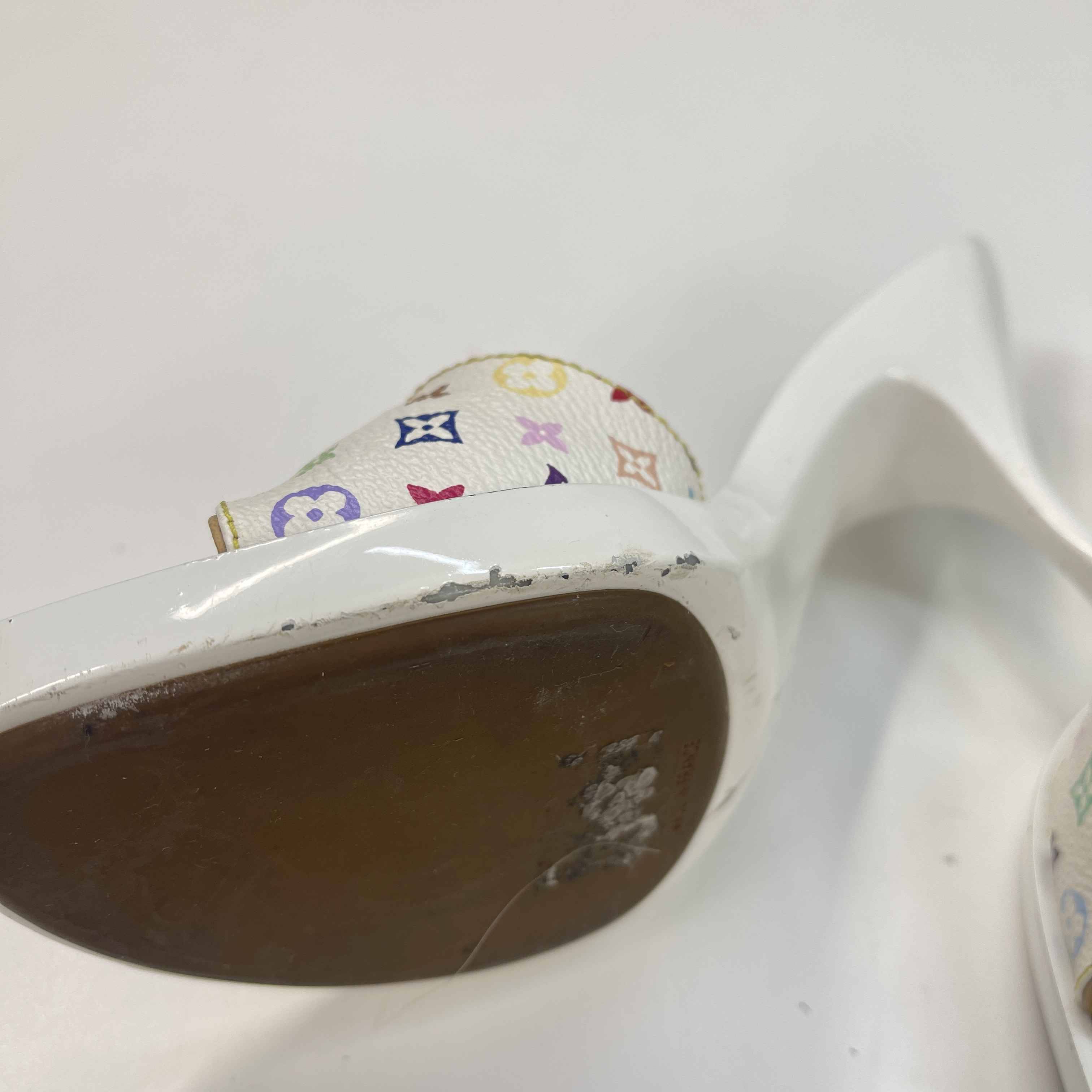 Women's Multicolour Monogram Marukami Heels White Size EU 38 / UK 5