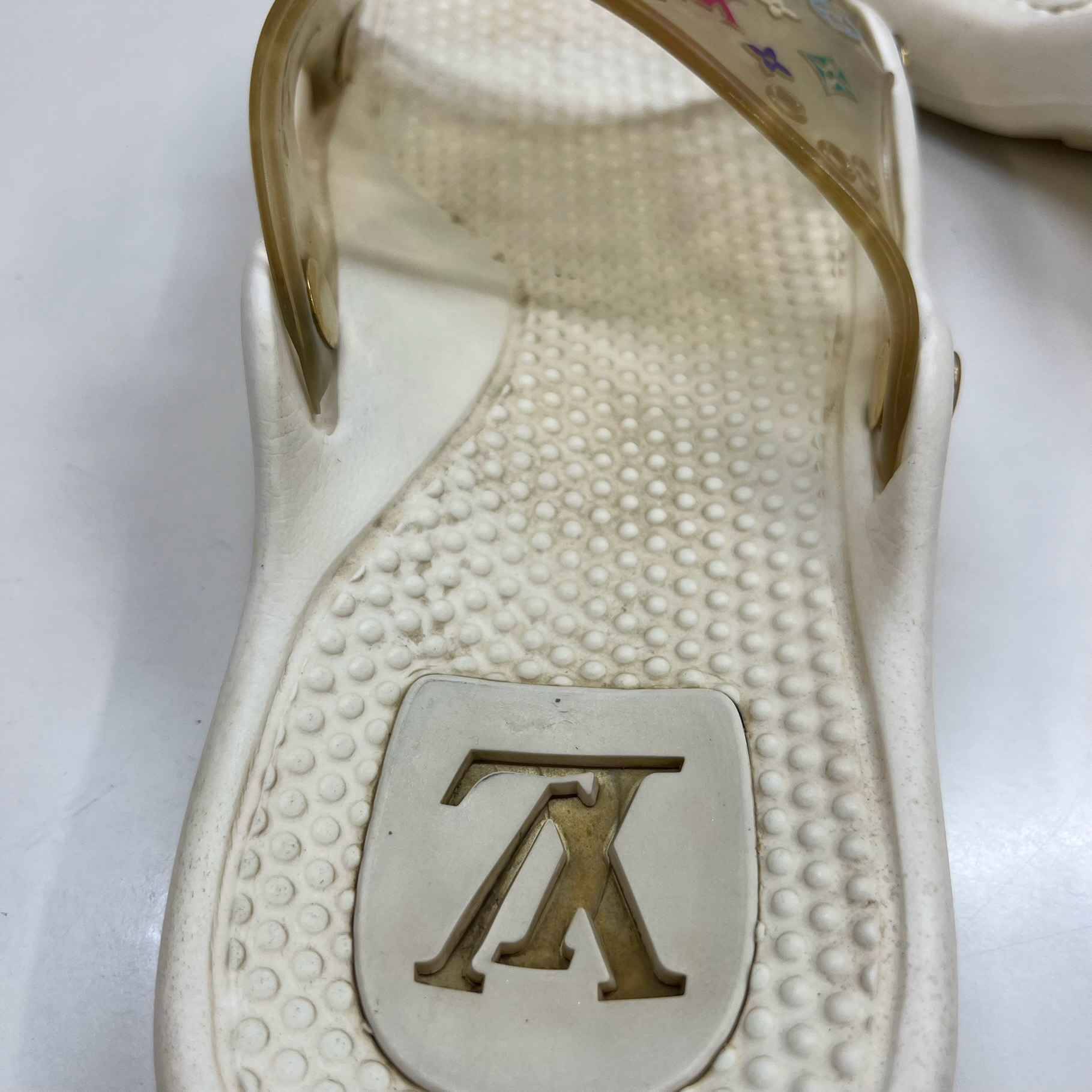 Women's Multicolor Monogram Murakami Slides White Size EU 37 / UK 4