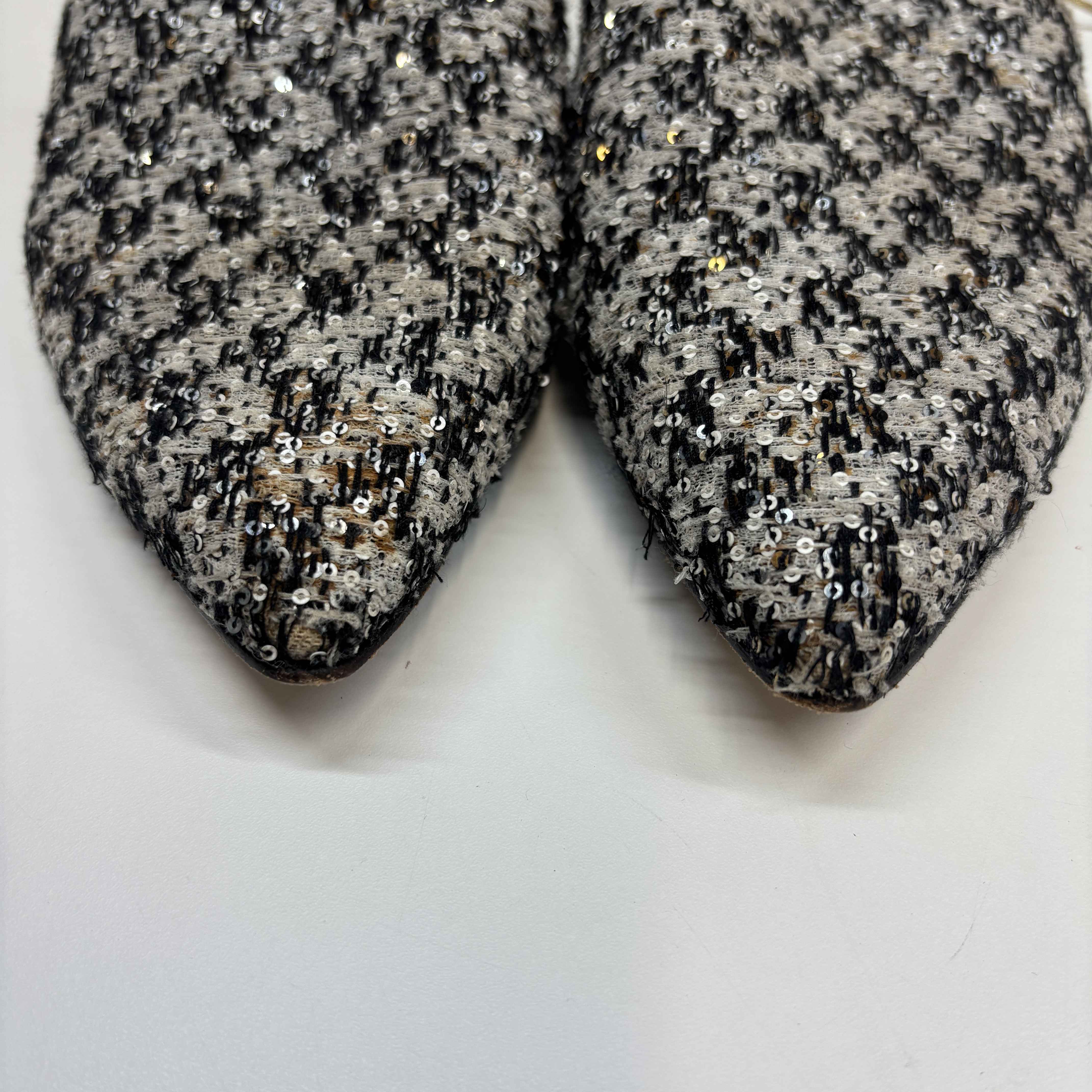 Women's Tweed Cc Logo Mules Black Size EU 37.5 / UK 4.5