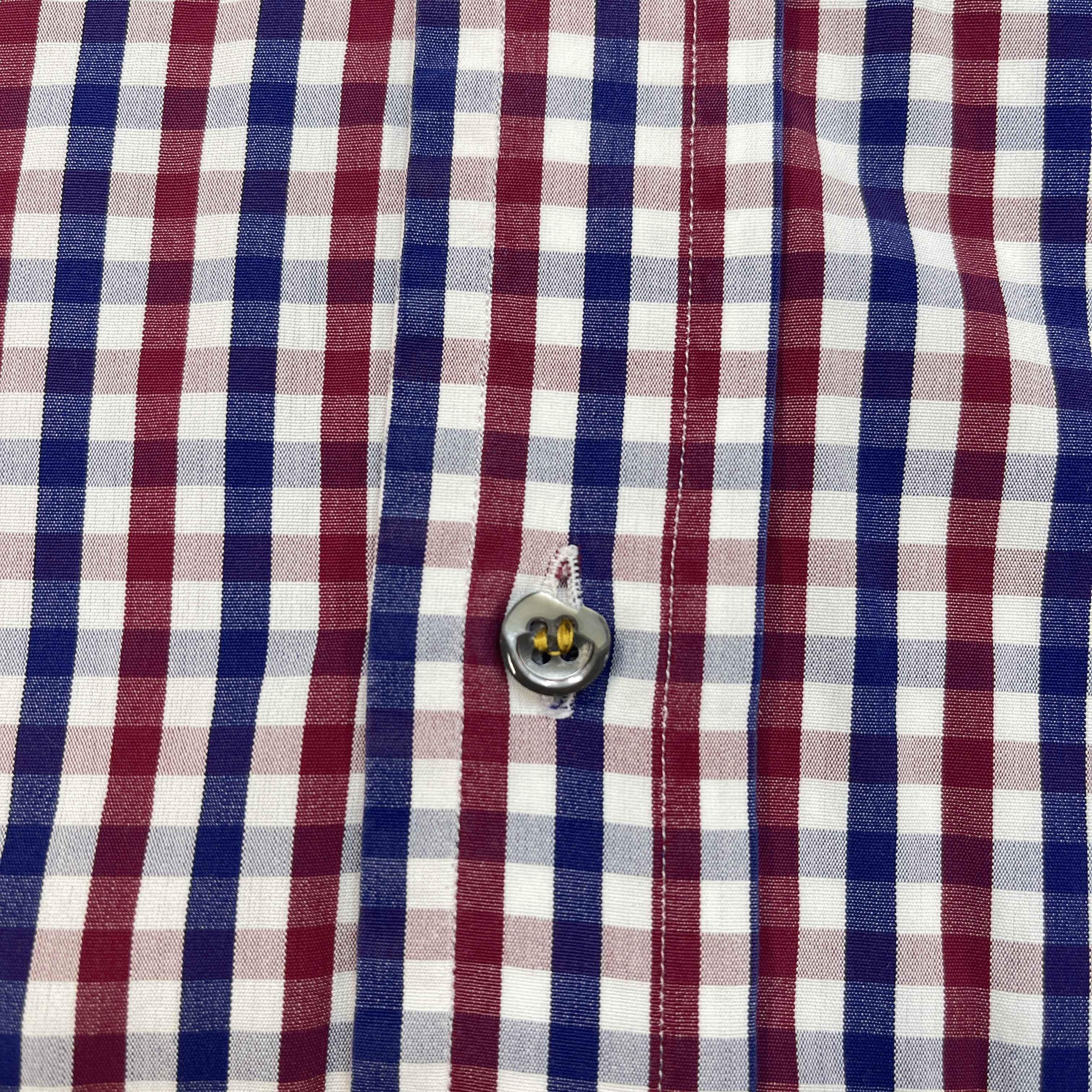 Men's Checkered Shirt Navy Size IT 48 / UK M