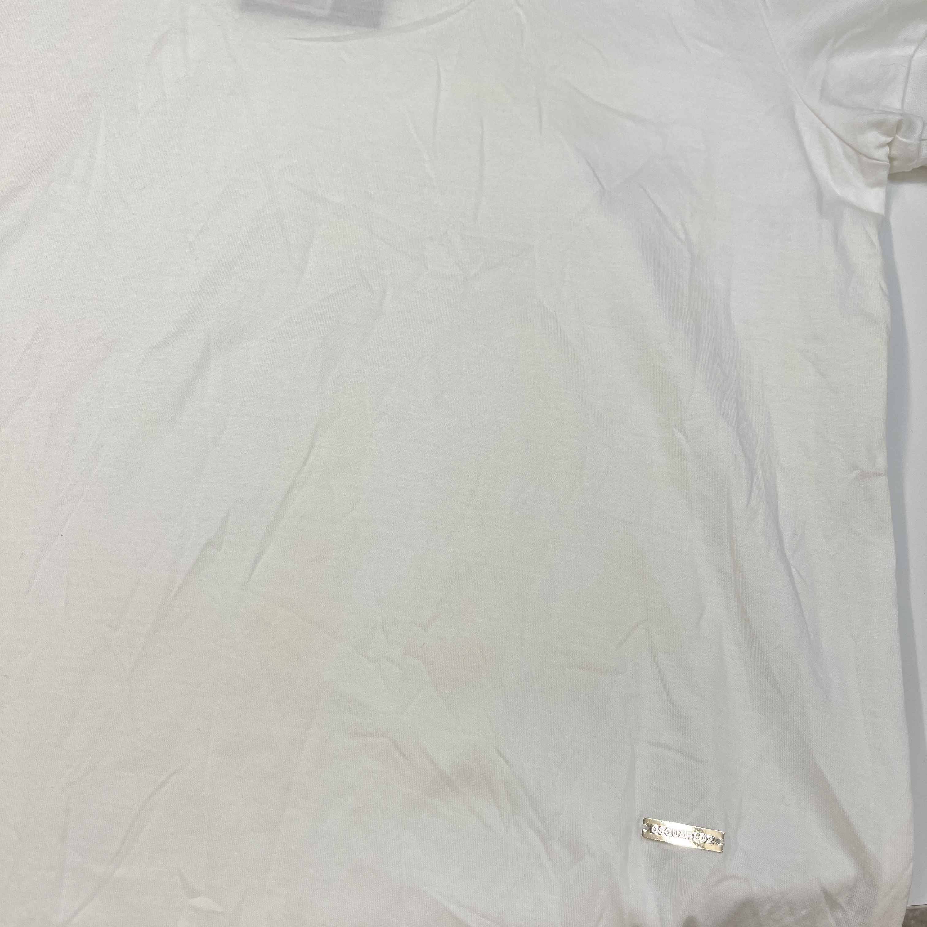 Men's Plaque Logo T-Shirt White Size M