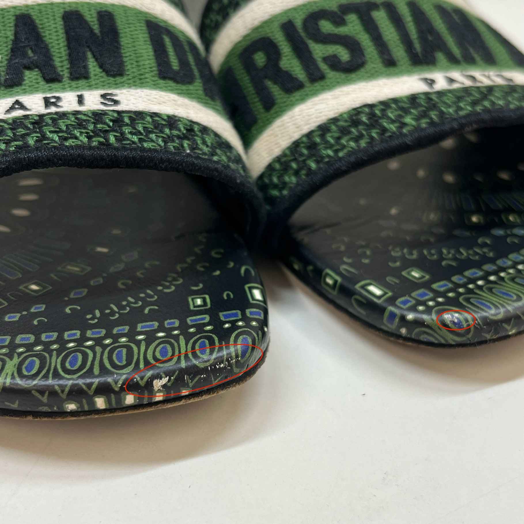 Women's Dway Slides Green Size EU 37.5 / UK 4.5