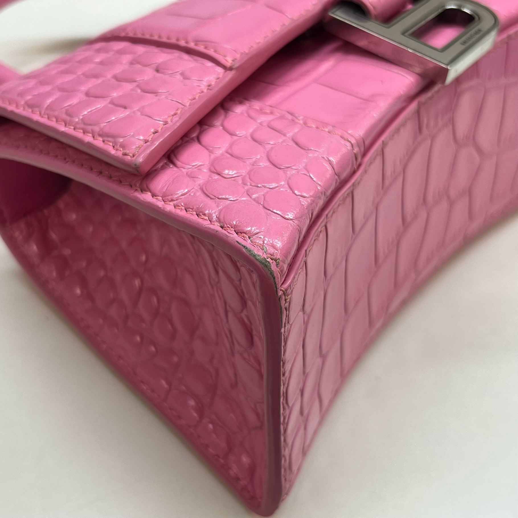 Women's Croc Hourglass Handbag Pink