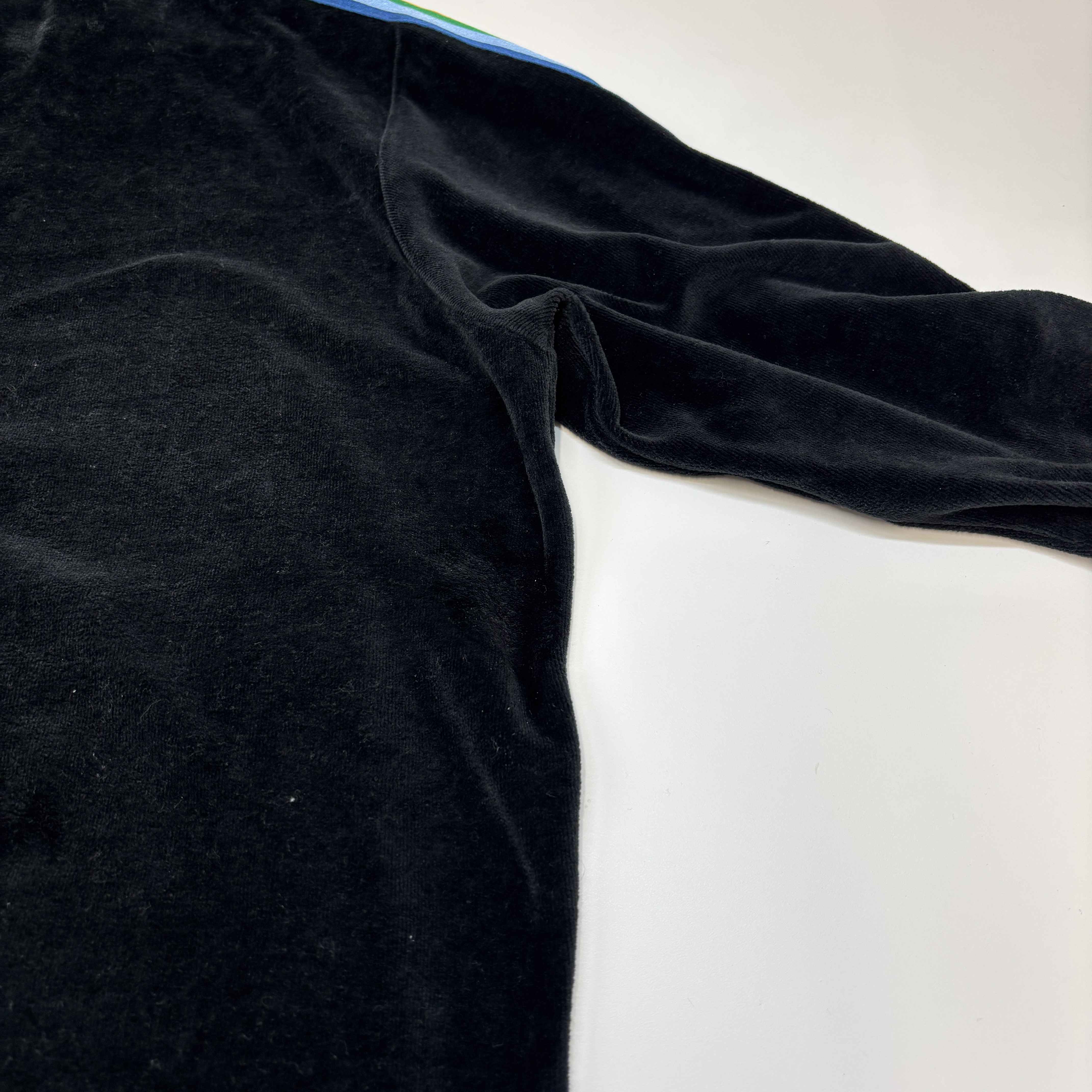 Men's Rainbow Stripe Track Jacket Black Size L