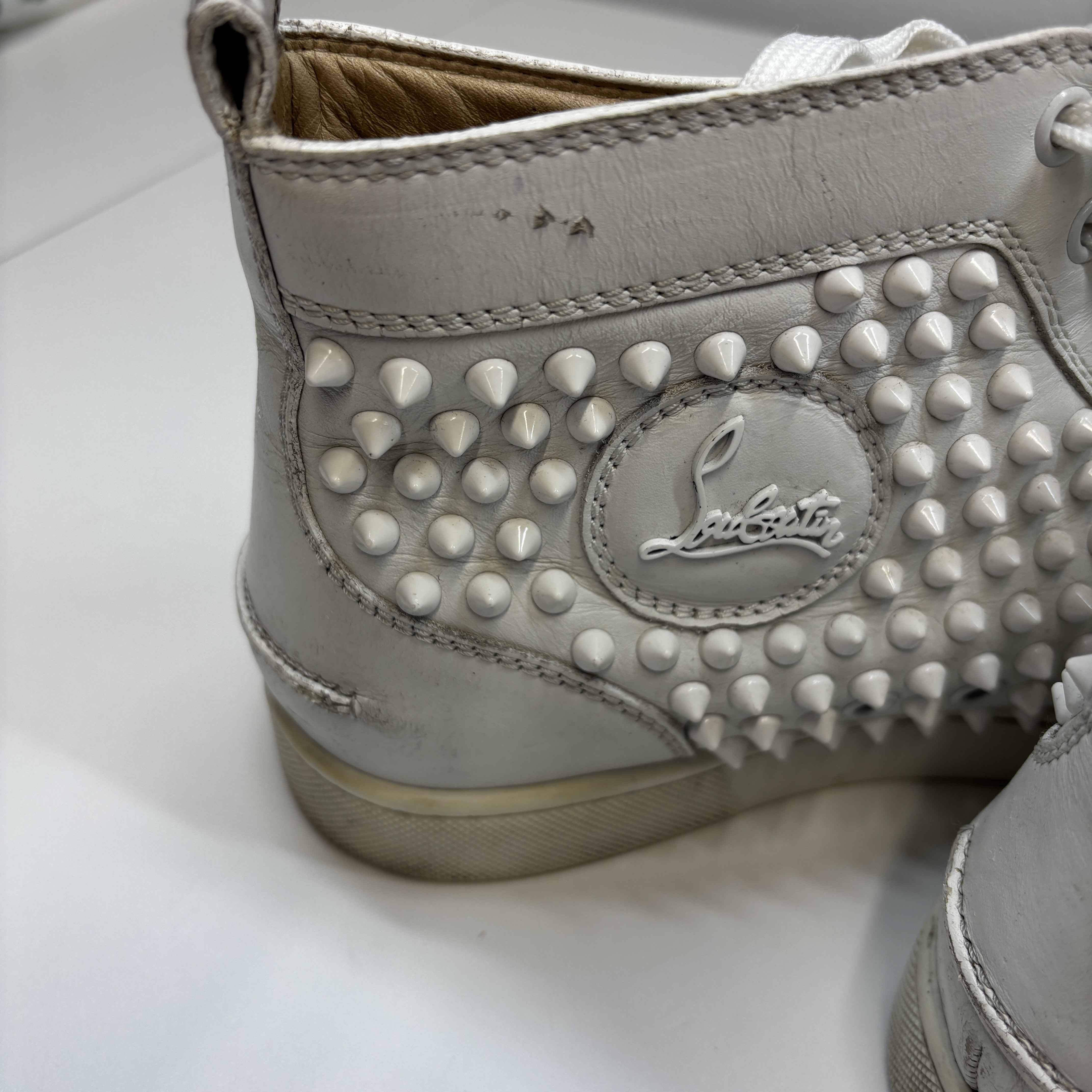 Men's Louis Spikes High Trainers White Size EU 40.5 / UK 6.5