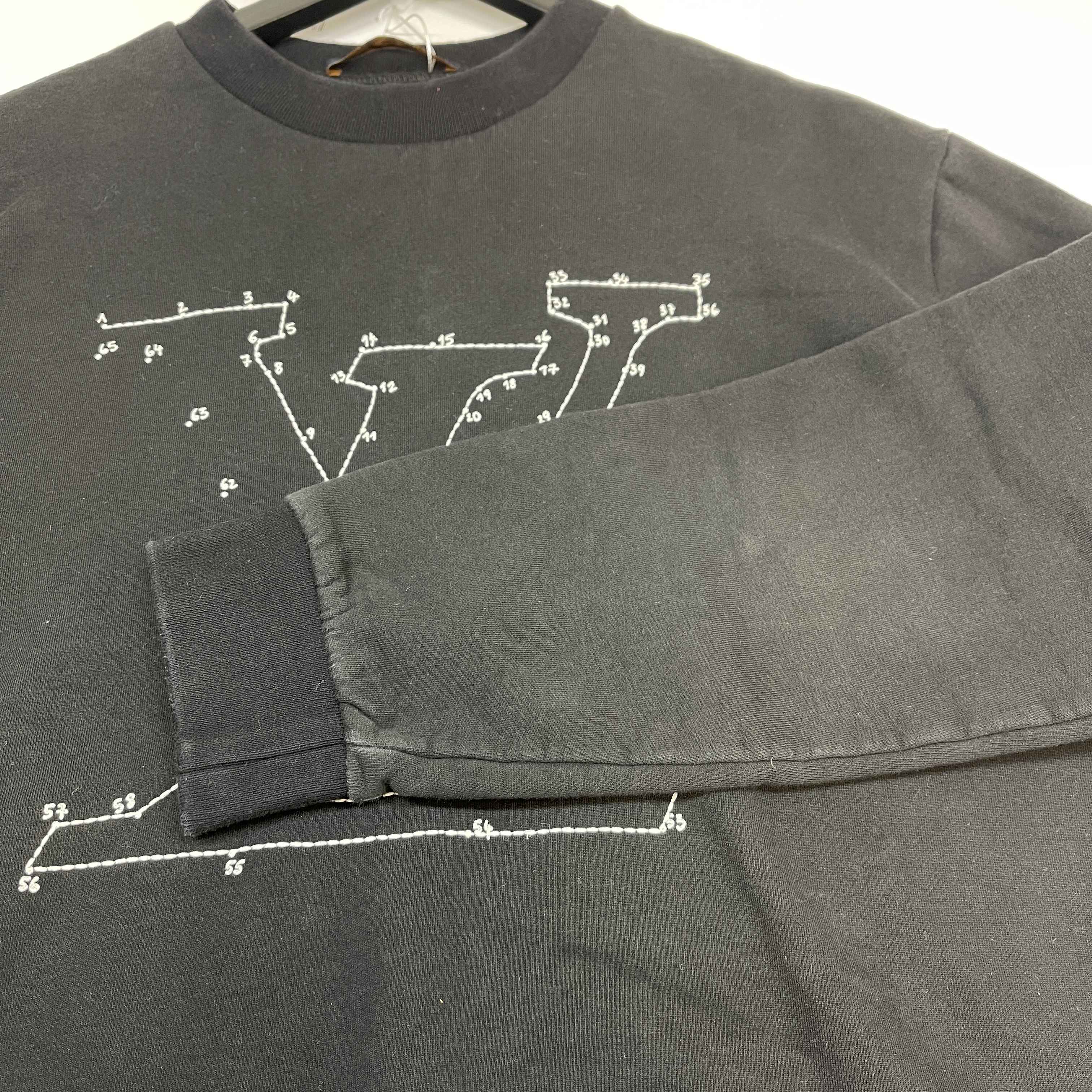 Men's Lv Stitch Logo Jumper Black Size S