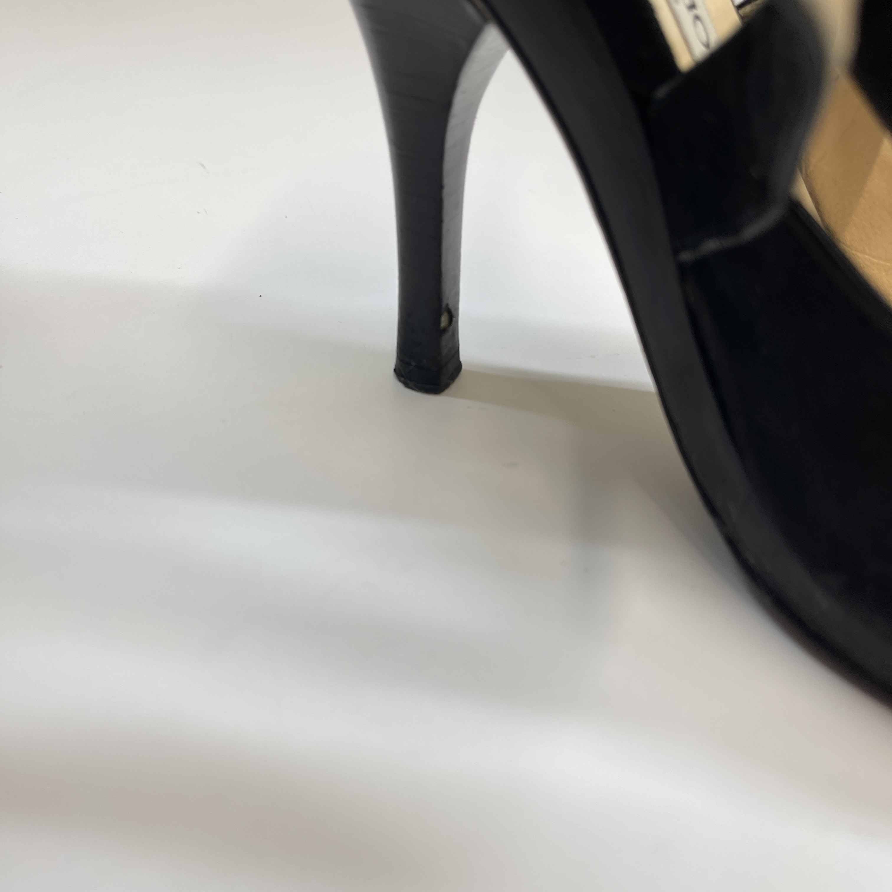 Women's Suede Ankle Strap Heels Black Size EU 38.5 / UK 5.5