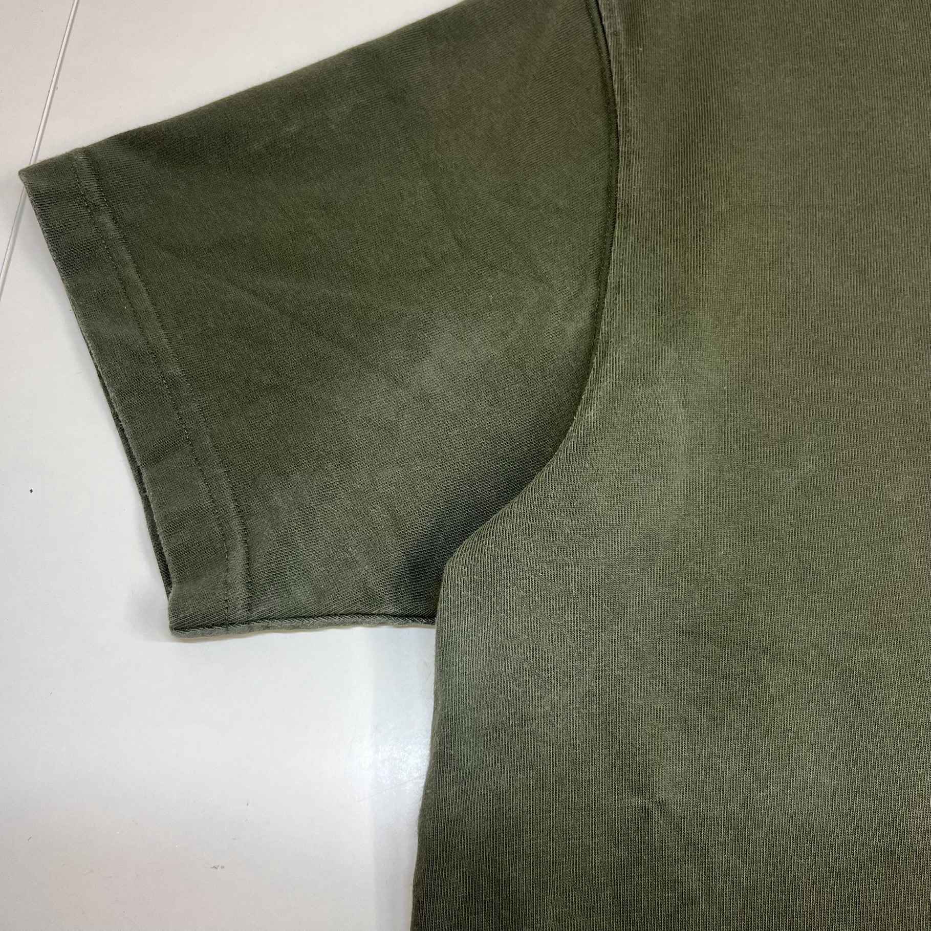 Men's Embroidered Logo T-Shirt Khaki Size L