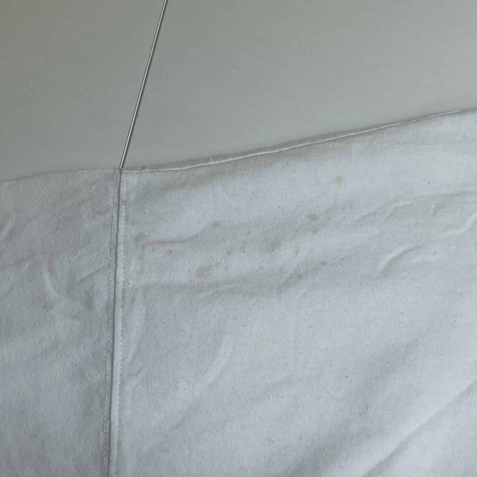 Men's Gothic Logo Print T-Shirt White Size XL