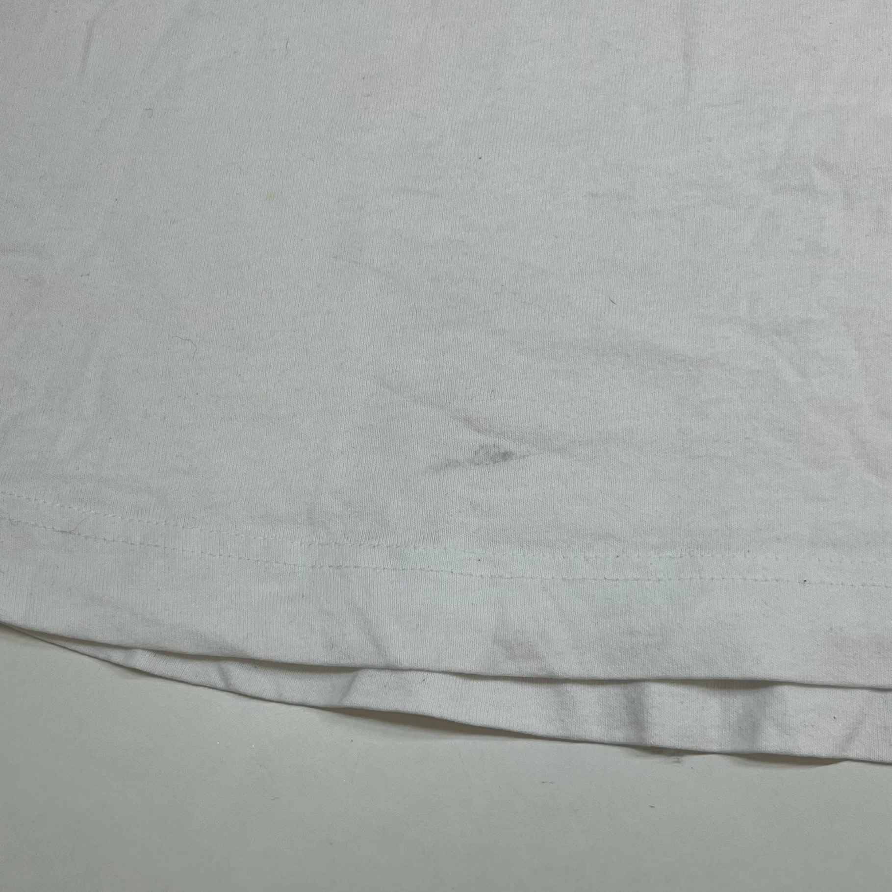 Men's Gothic Logo Print T-Shirt White Size XL