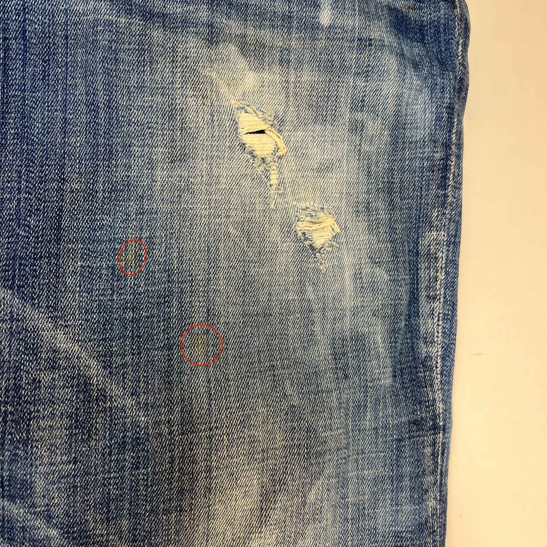 Men's Distressed Slim Fit Jeans Blue Size IT 50 / UK 34