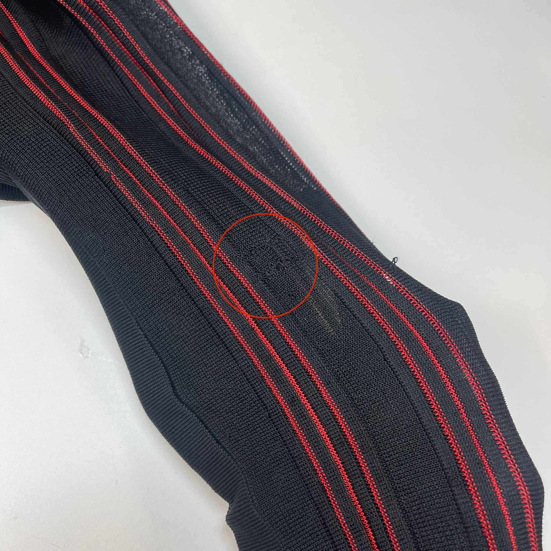 Women's Striped Stretch Sheer Jumpsuit Trousers Burgundy Size S