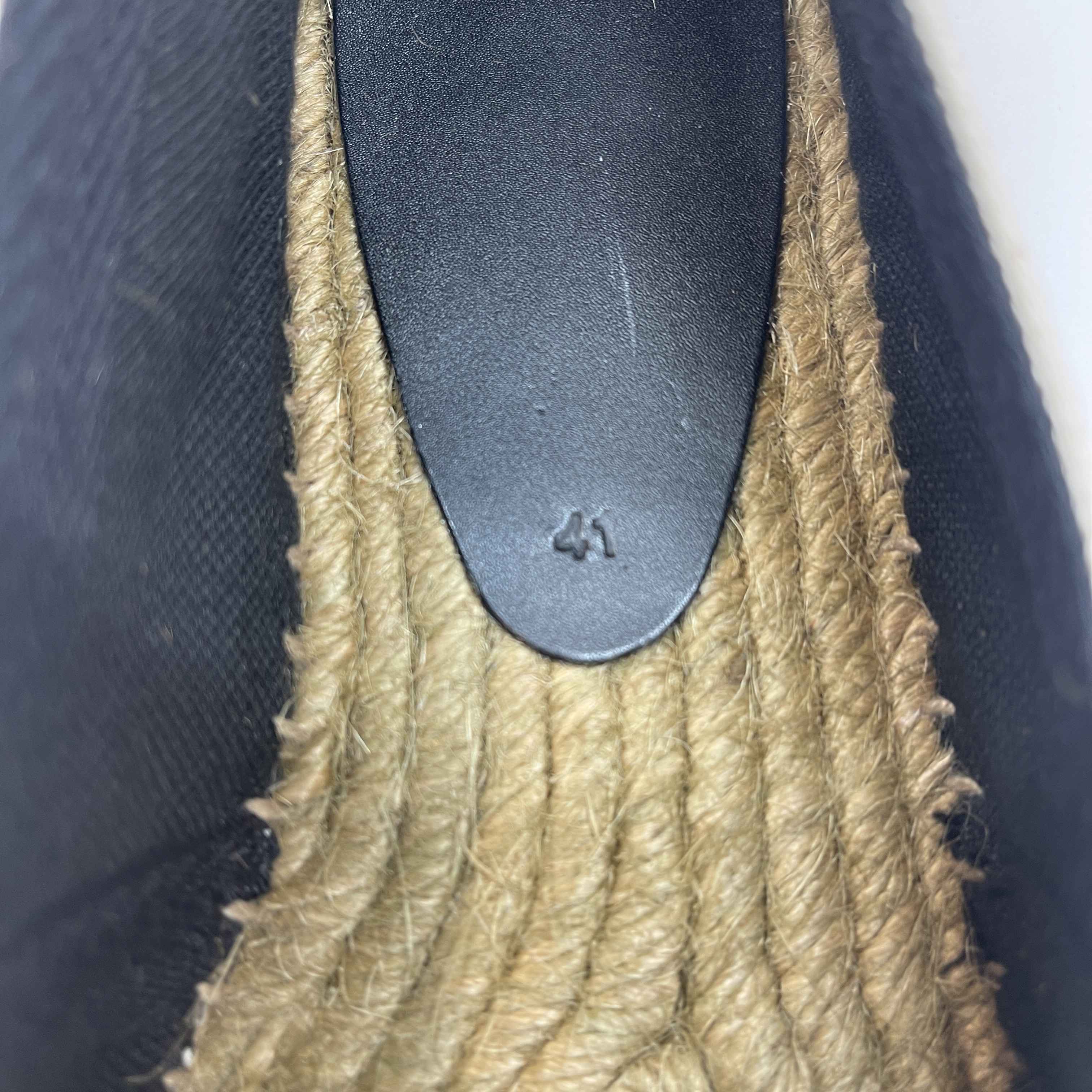 Women's Embroidered Logo Espadrilles White Size EU 41 / UK 8