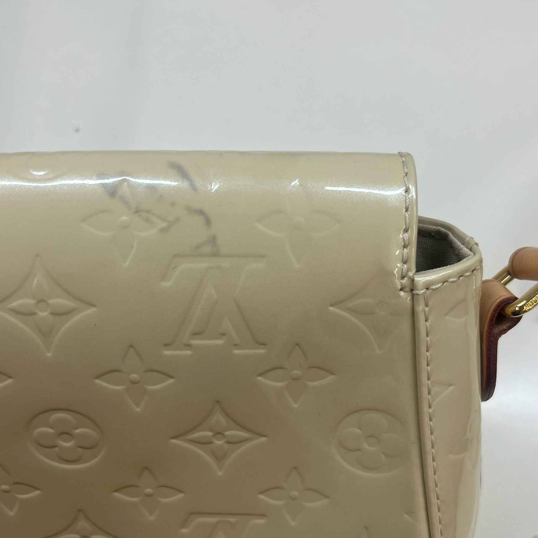 Women's Monogram Vernis Bellflower Gm Bag Cream