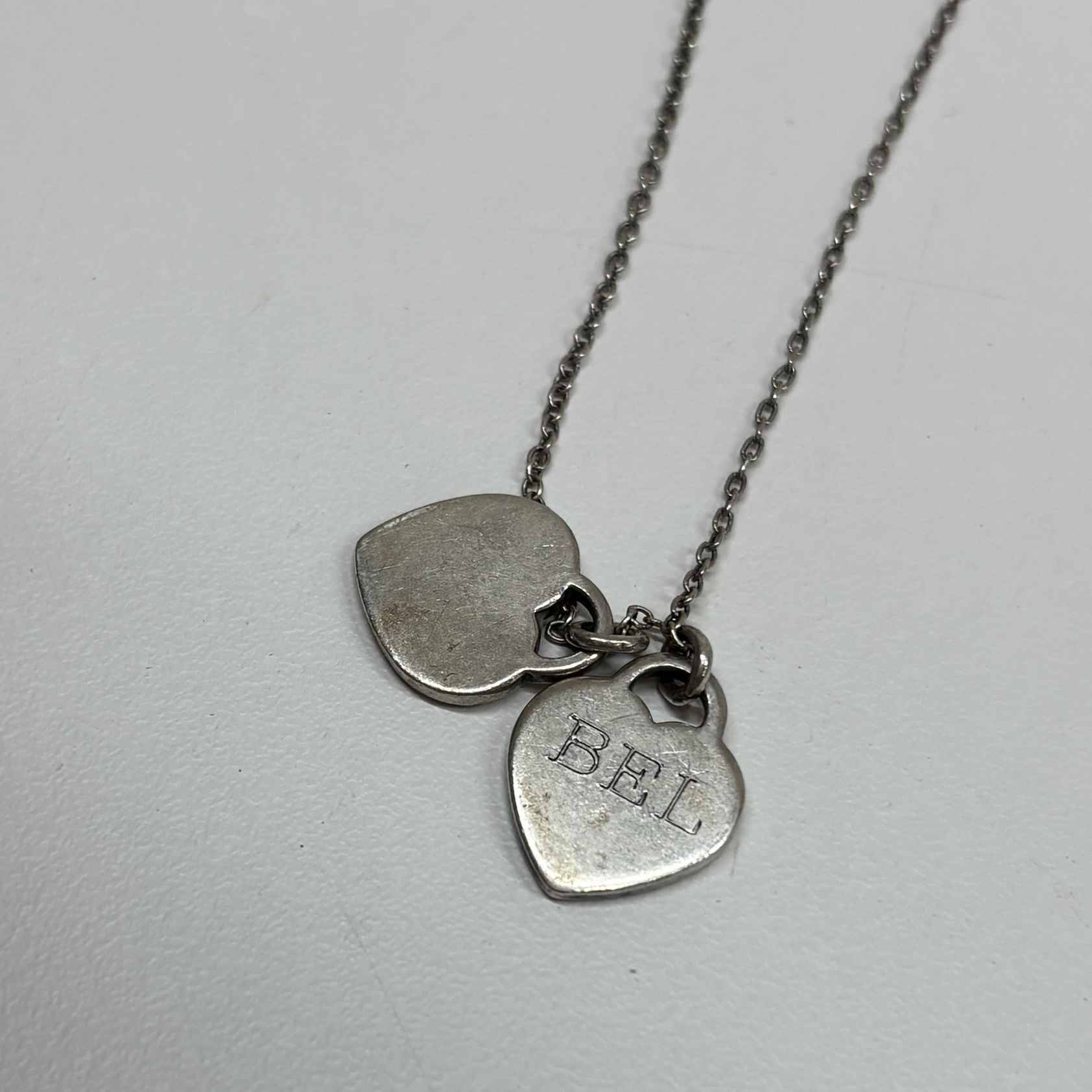 Women's Heart Pendant Necklace Silver
