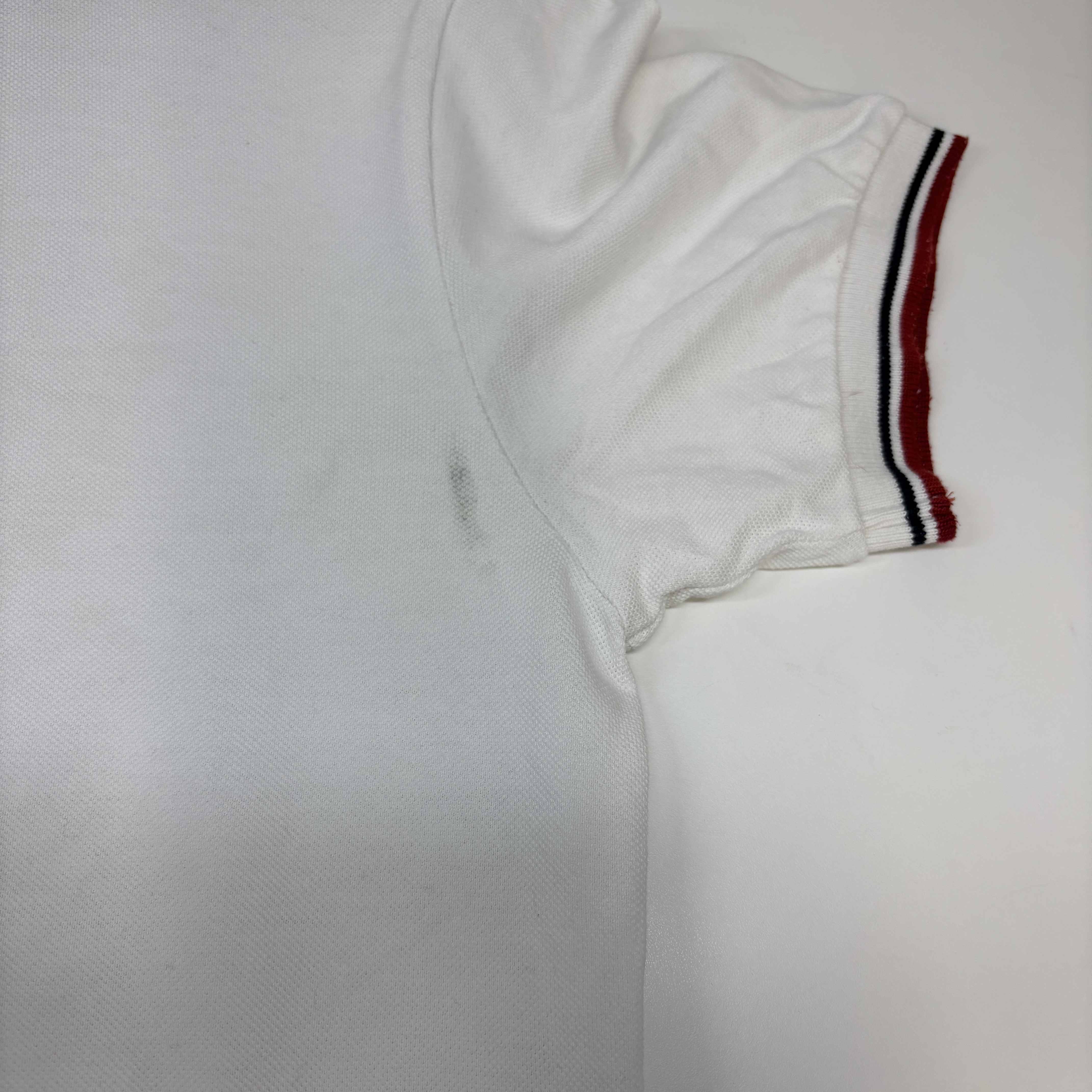 Men's Linear Rosa Logo Polo Shirt White Size M