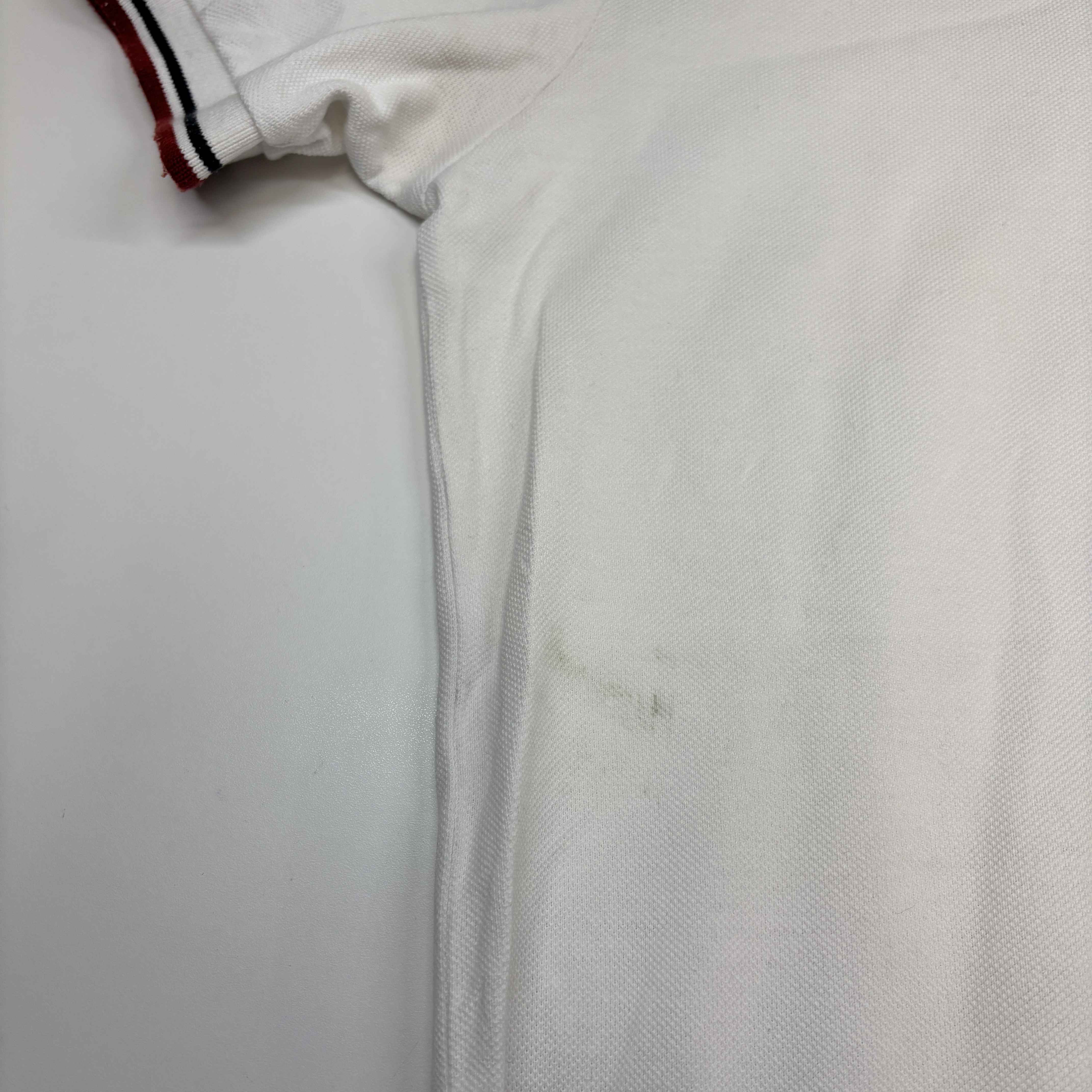 Men's Linear Rosa Logo Polo Shirt White Size M