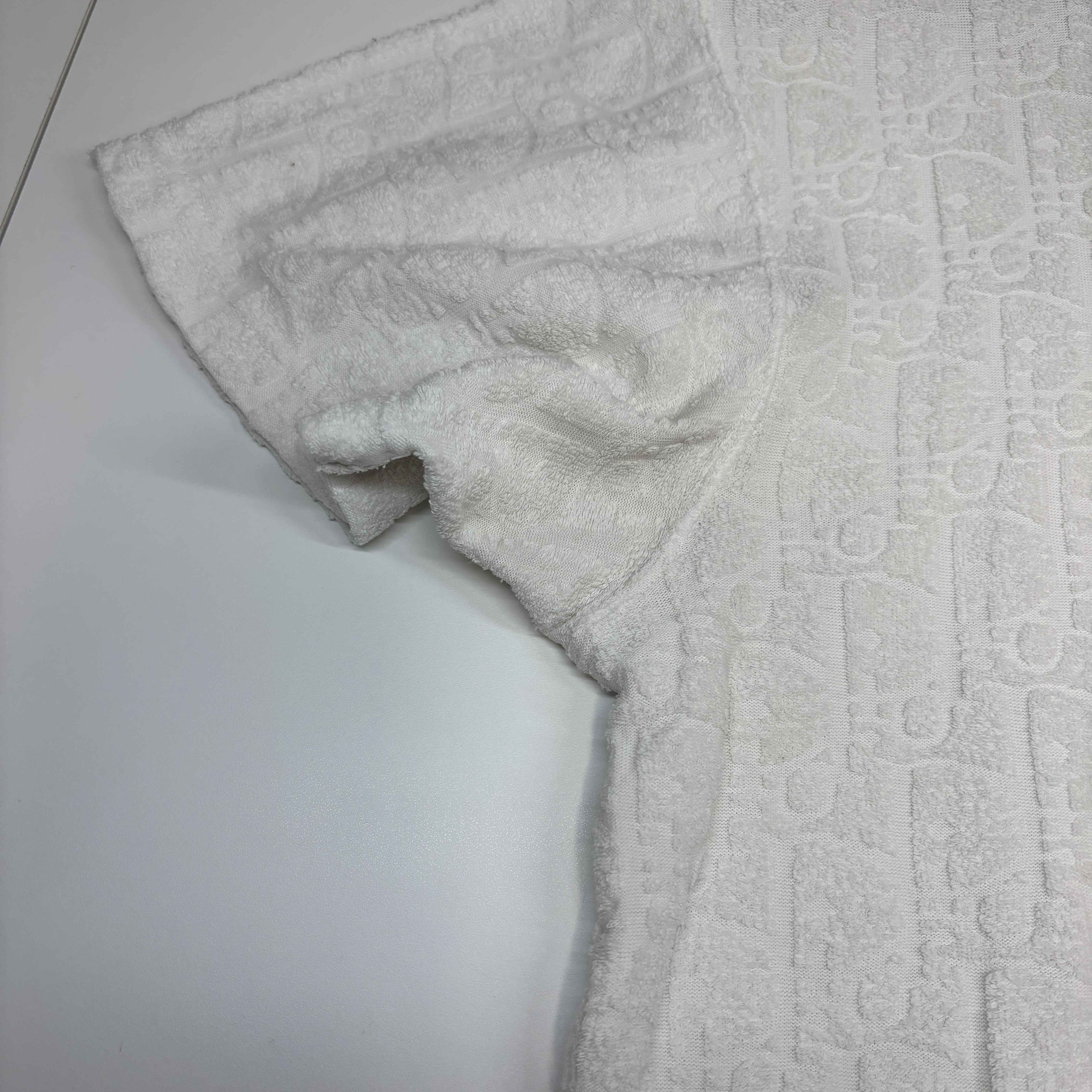 Men's Oblique Terry T-Shirt White Size XS